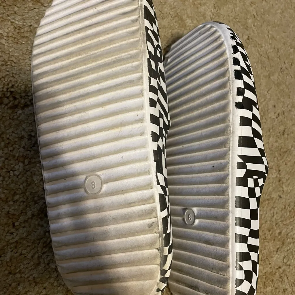 Wild Fable Monochrome Checkered Slides - Image 3