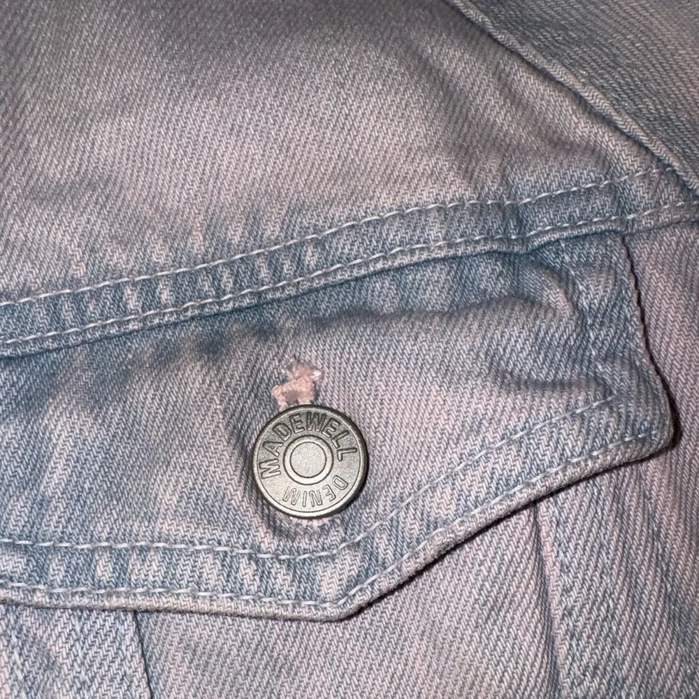 Madewell The Raglan Oversized Jean Jacket: Overdyed Edition Size Small - Image 9