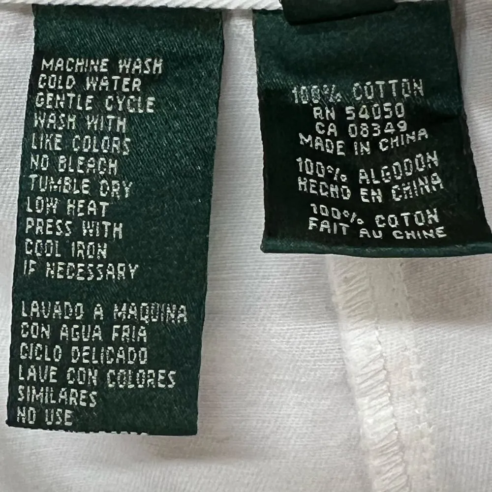 Lauren Ralph Lauren Shorts Womens 22W White Cotton Pleated High Rise Classic - Image 10