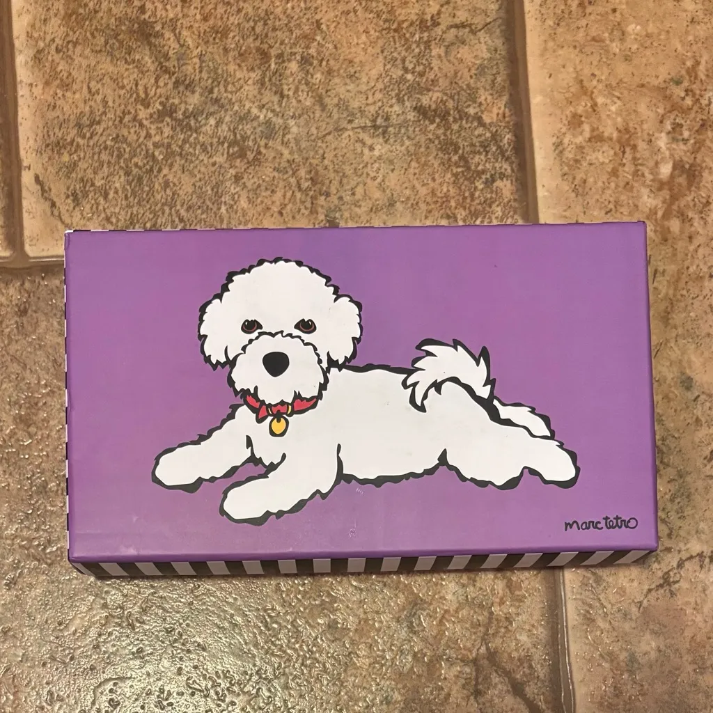NWT Marc Tetro Bichon Frise wallet Purple - Image 2