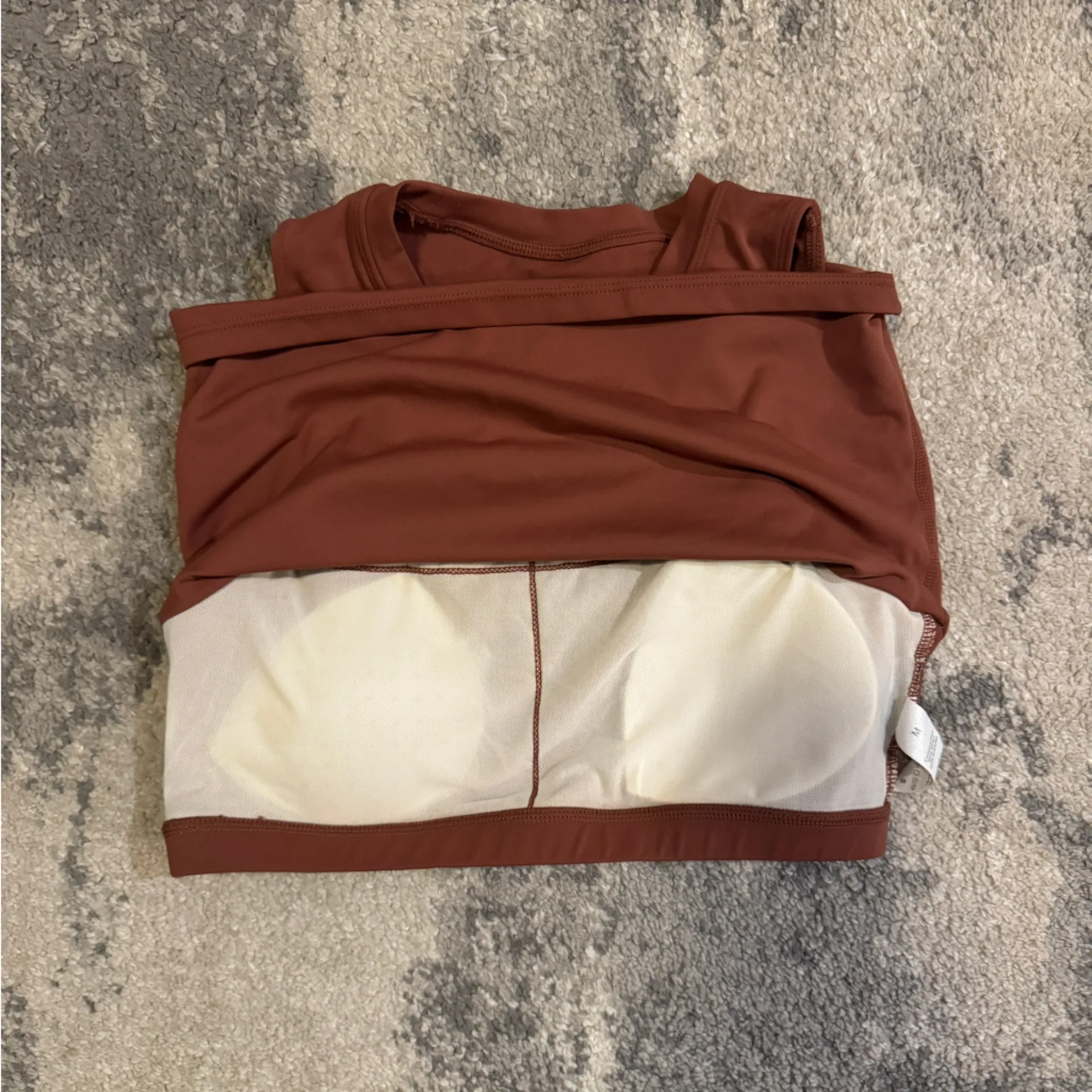Source Unknown Terracotta Sleeveless Crop Top - Image 6