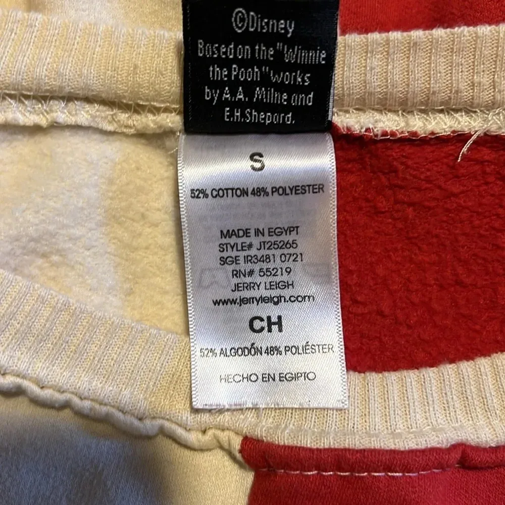 * Disney Winnie The Pooh Women’s Long Sleeve Sweatshirt Crop Color Block 1012 - Image 4