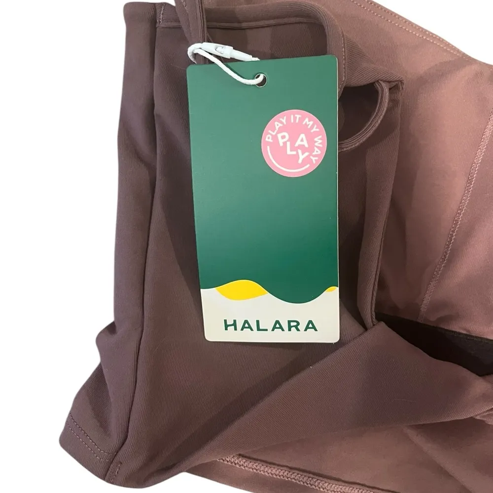 NWT Halara Crossover Back Padded Sports Bra Smoke Plum XS - Image 8