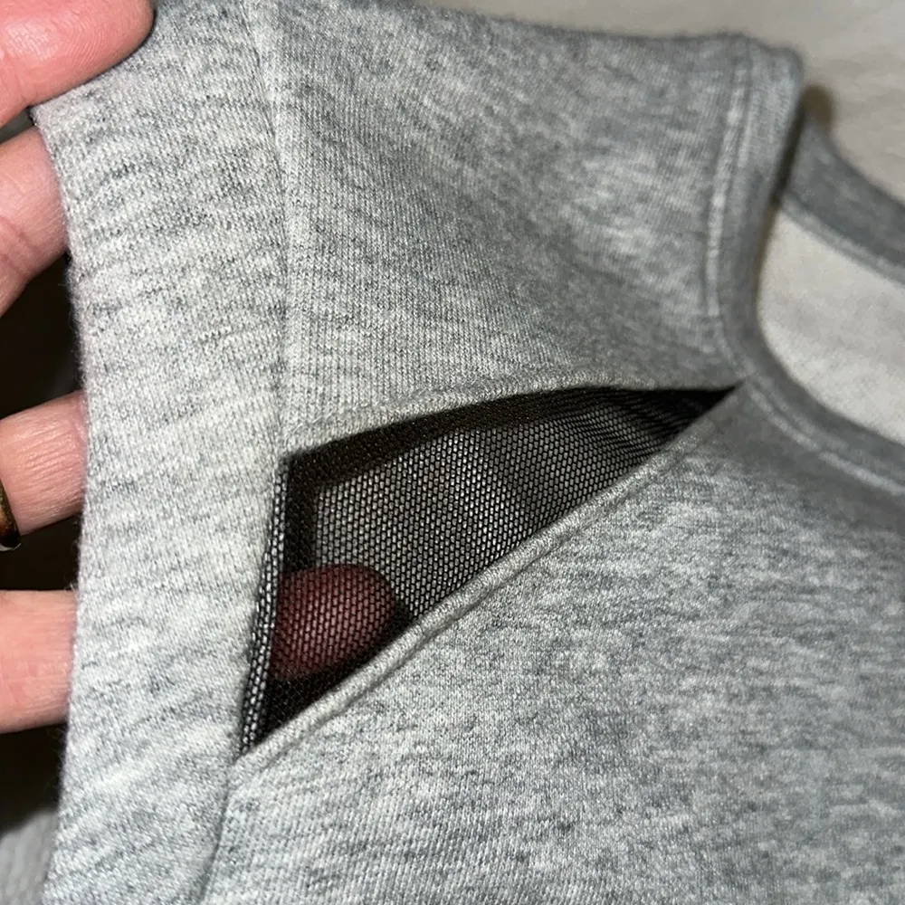 BCBG MAX AZARIA-  "bastian" heather grey sleeveless sweatshirt top - Image 2