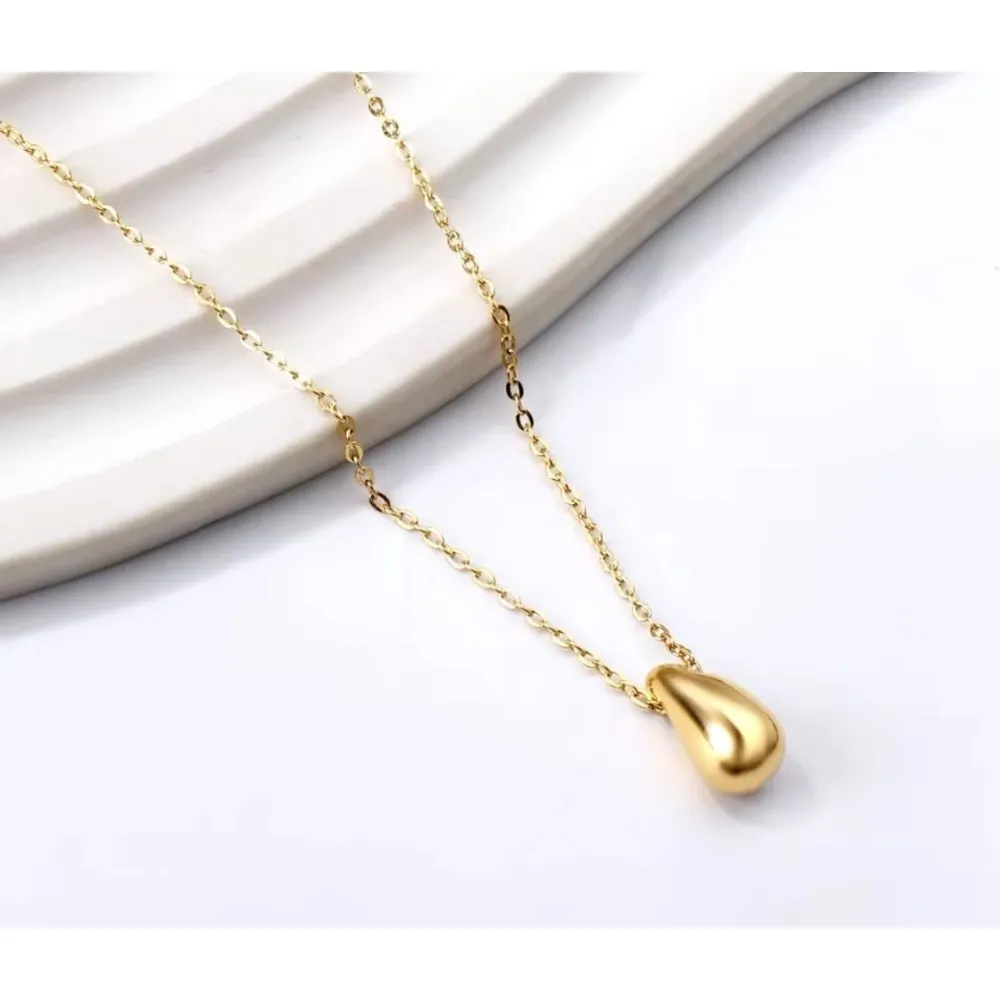 Teardrop Pendant Necklace, Gold‎ Plated Sterling Silver Jewelry, 16-18” - Image 11