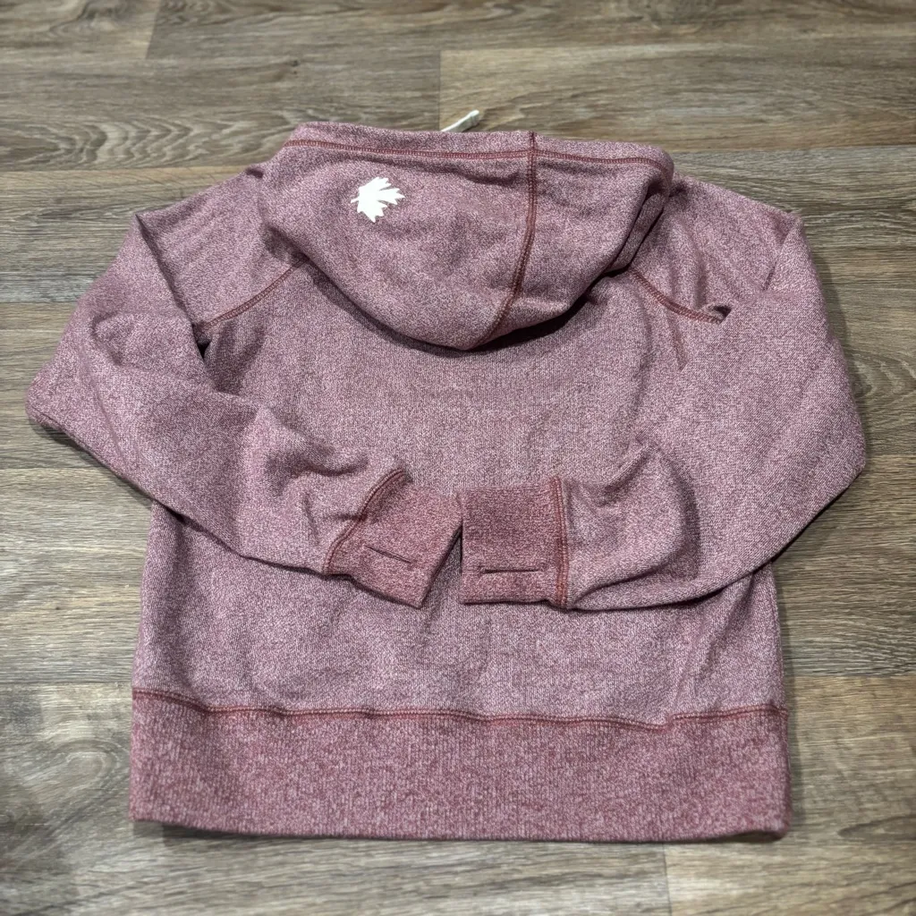 Roots Original Kanga Hoodie Maroon Beaver Logo Women’s Small Streetwear Casual - Image 6