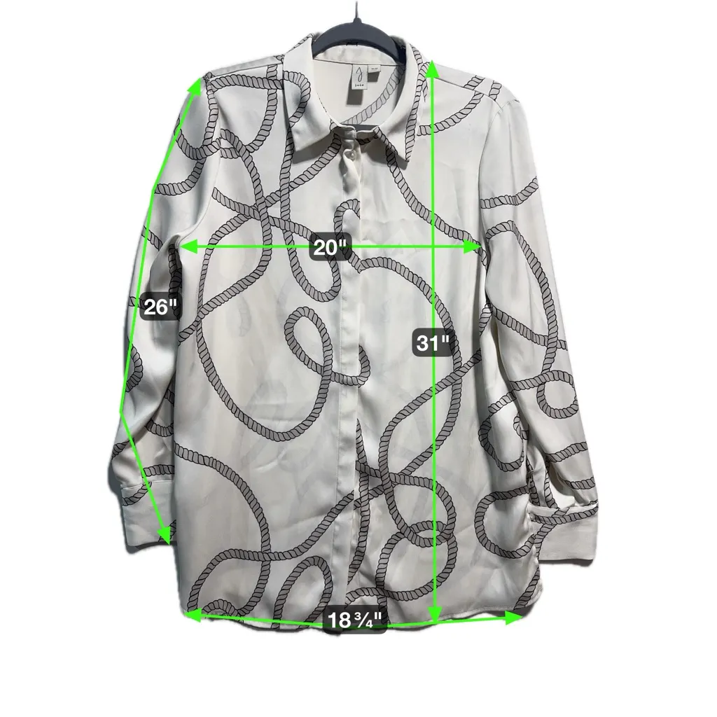 Joie Nautical Rope Button Down Blouse- Medium - Image 6