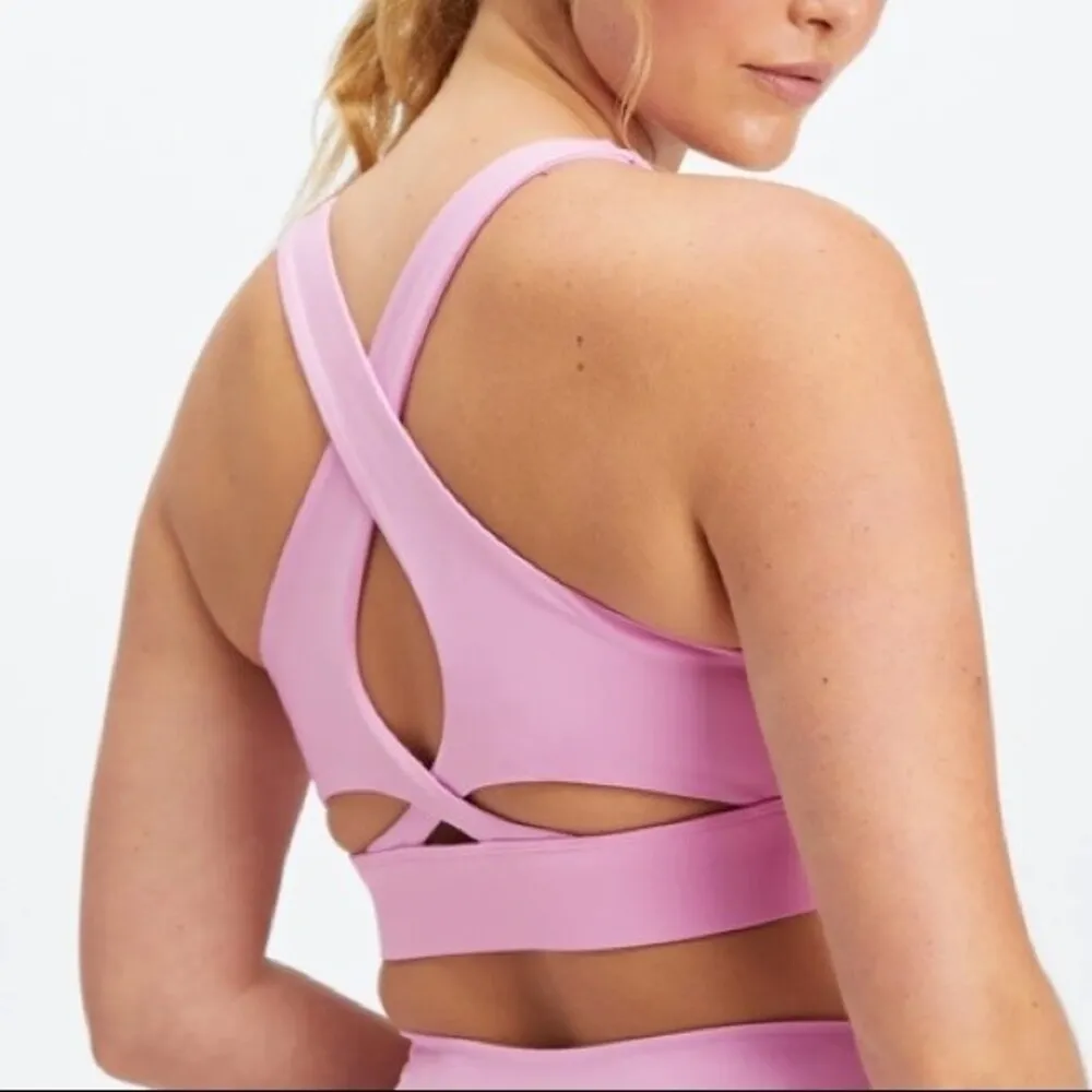 Fabletics Pink Oasis Twist Athletic Sport Bra L - Image 3