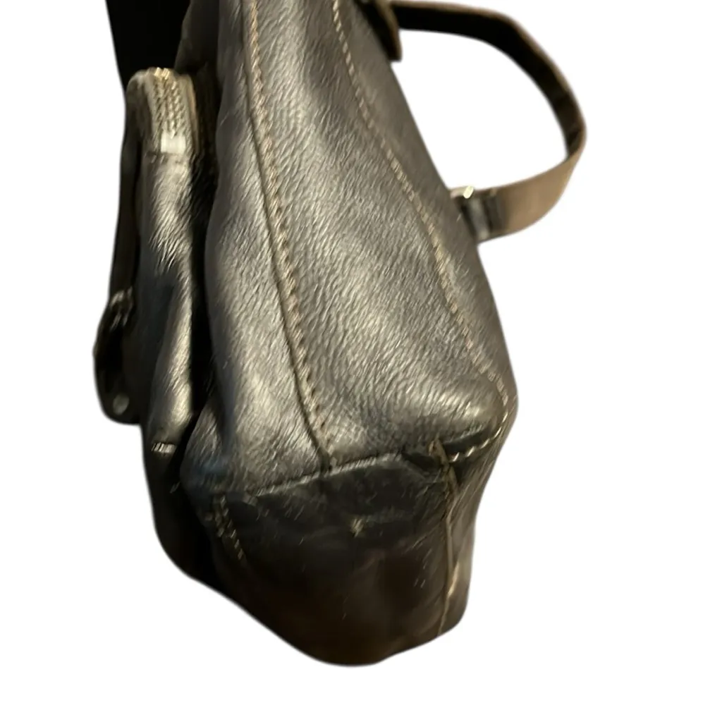 Fossil  Dark Gray Leather Crossbody Bag - Image 6