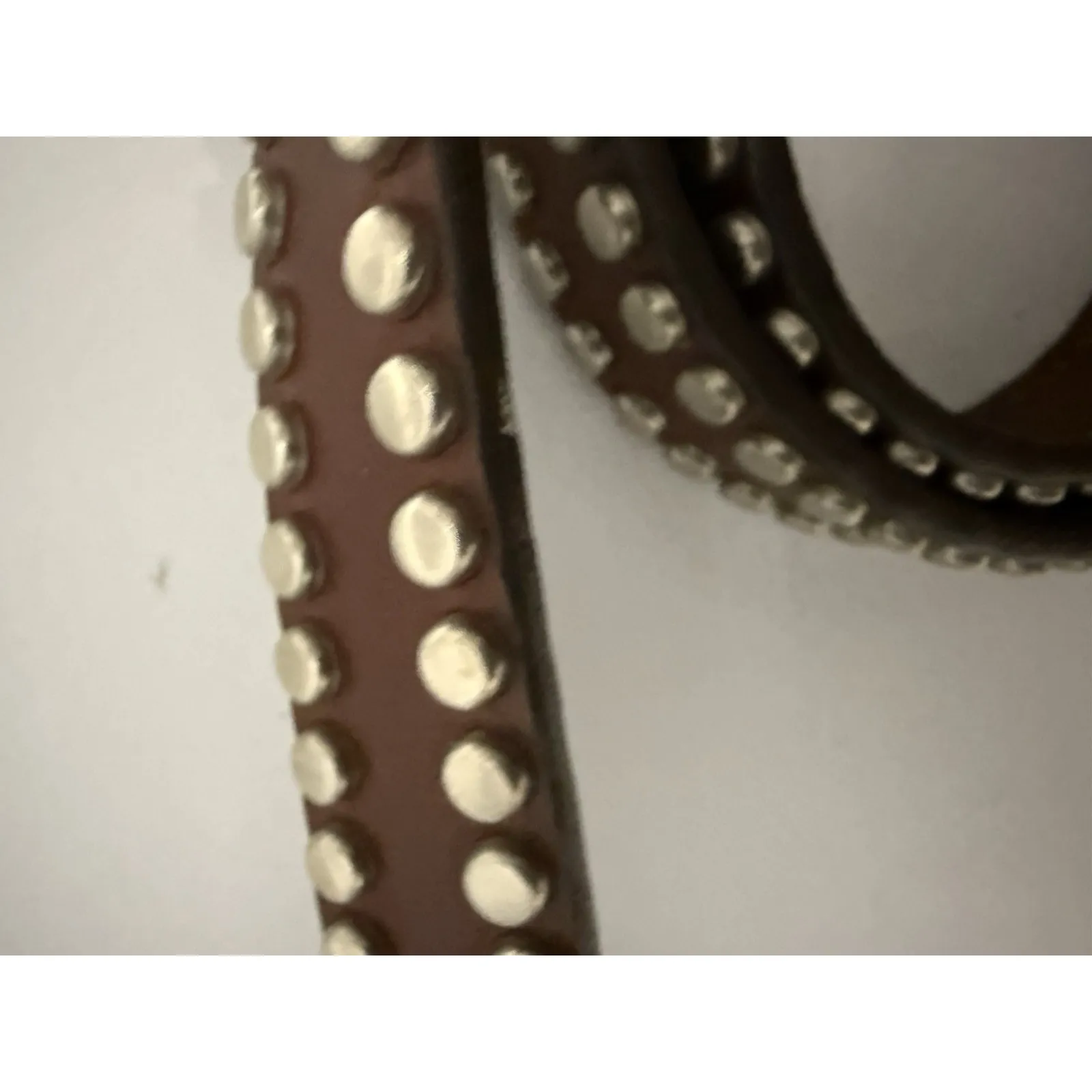 Western Studded Belt San‎ Juan Creek Brown Leather Silver Stamped 35" Sz 30 - Image 11