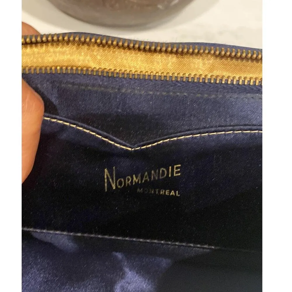 Vintage Normandie cord black clutch bag formal chic classic special occasion - Image 8