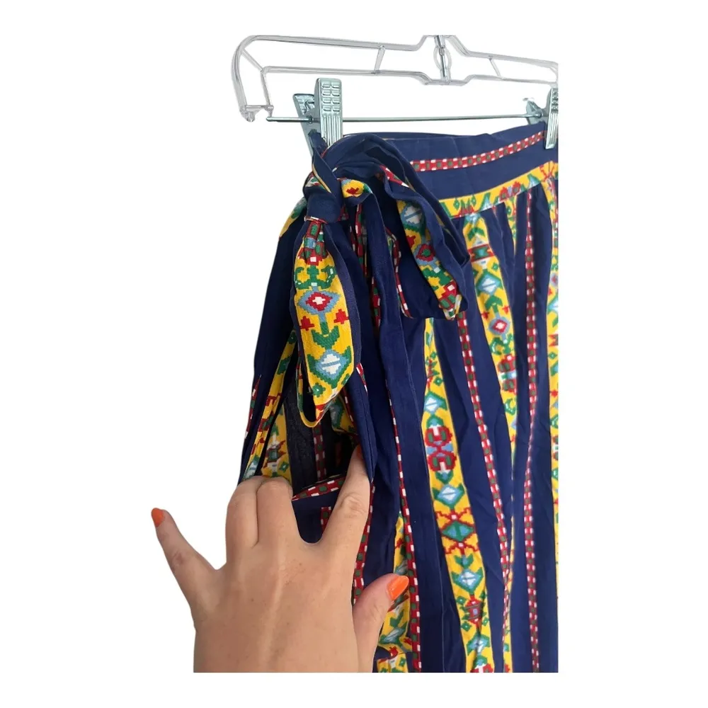 Vintage 70's Boho Maxi Skirt Folk Peasant Peasantress by Danville M Red Size M - Image 6