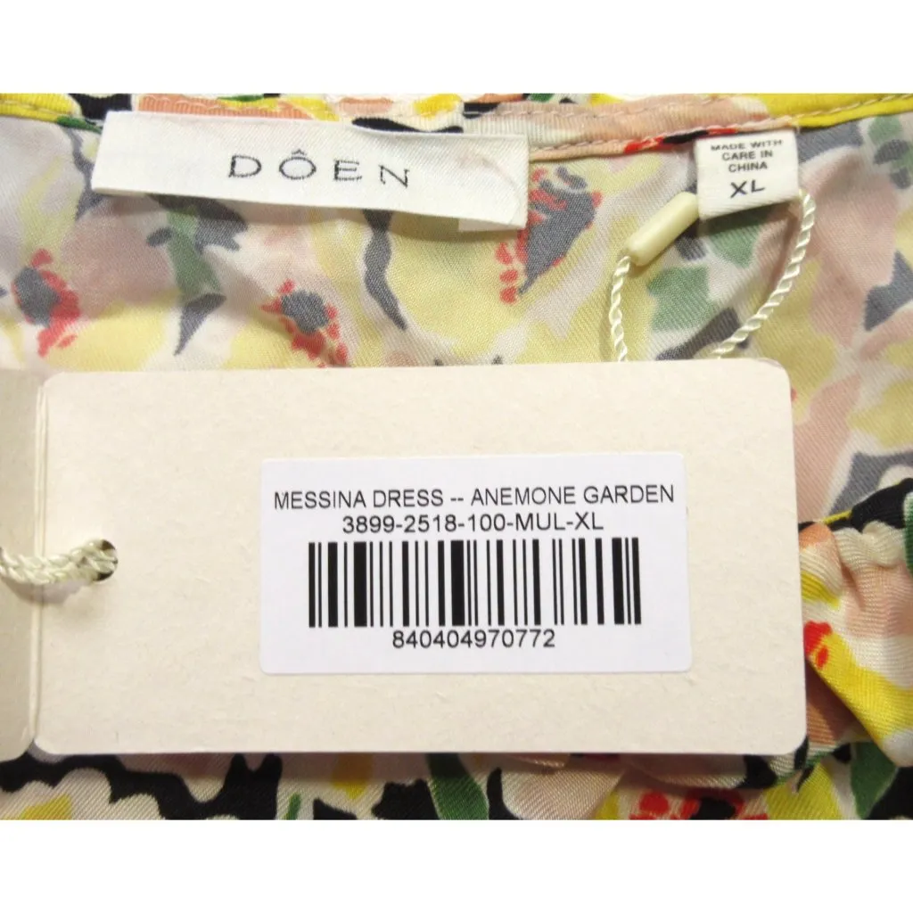 NWT Doen Messina in Anemone Garden Floral Cupro Twill Mini Dress XL - Image 5