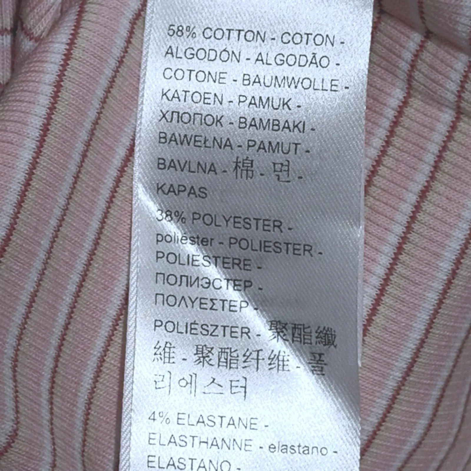 Levi's Shirt Plus 2X Babydoll Top Short Sleeve Ribbed Tee Pink Striped Y2K NEW - Image 4