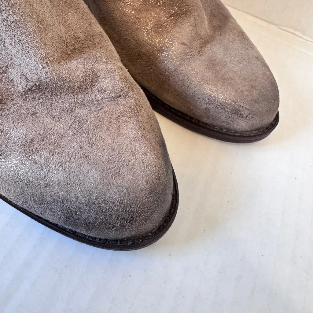 Sofft Brown Metallic Leather Chelsea Ankle Boots Women’s 10 Fall Casual Chunky - Image 3