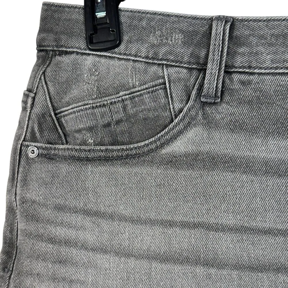 Democracy SZ 16 “Ab”solution Jean Shorts Distressed Stretch Hi-Rise Whiskered - Image 2