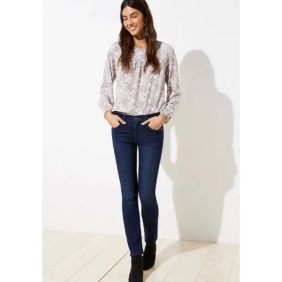Loft • Dark Wash Modern Straight Jeans - Image 10