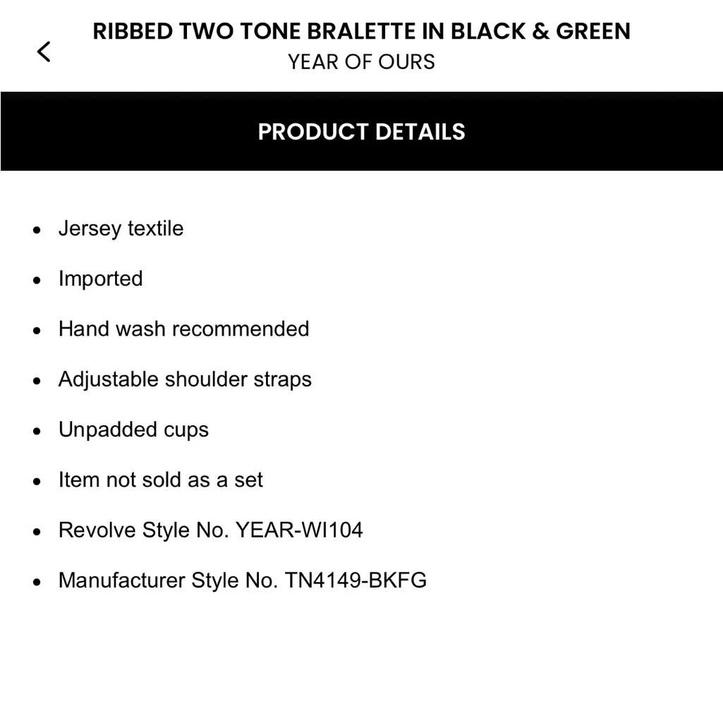 Year of Ours Ribbed Workout Set Black Size XS - Image 2