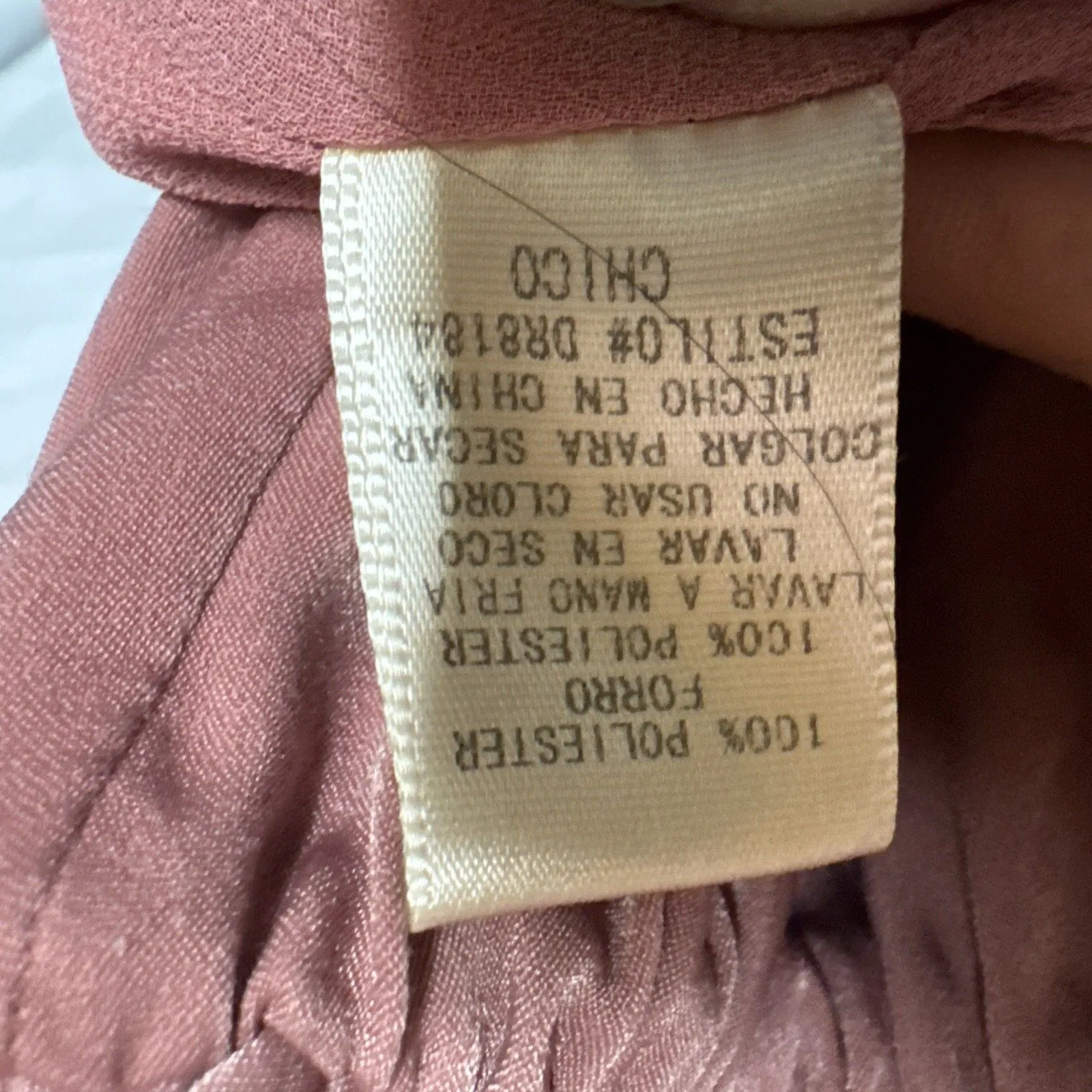 Everly faux-wrap Dress V-neck, 3/4 length sleeves cinched waist Dusty Rose Mauve - Image 8