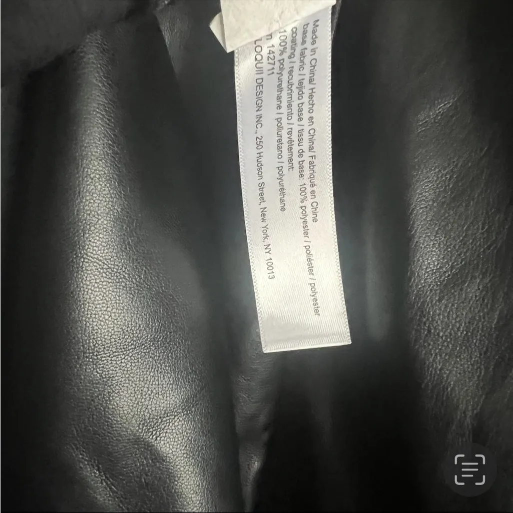 Eloquii Draped Faux Leather Dress, New with Tags, Black - Image 5