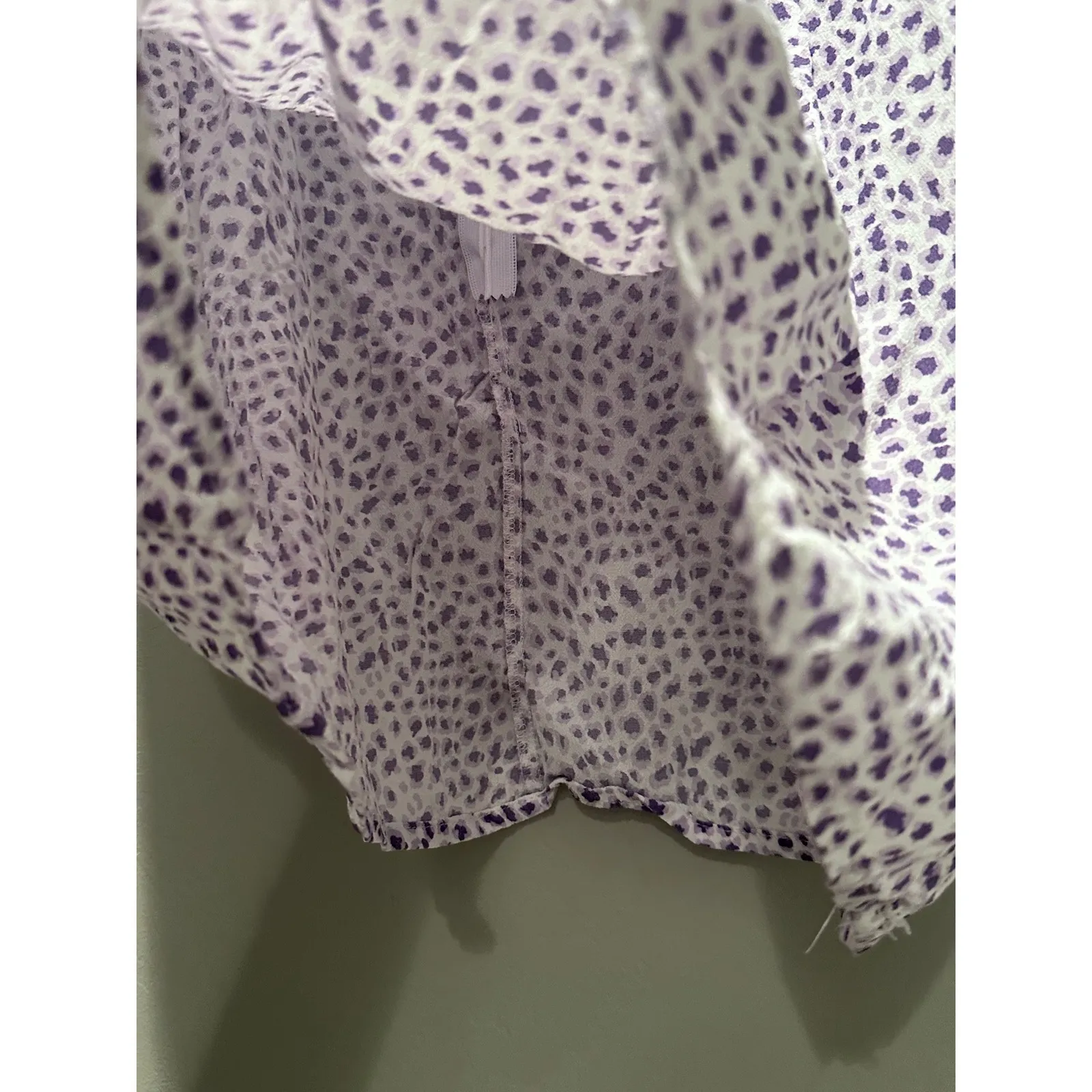 Brandy Melville Purple White Clare Mini Skirt - Image 6