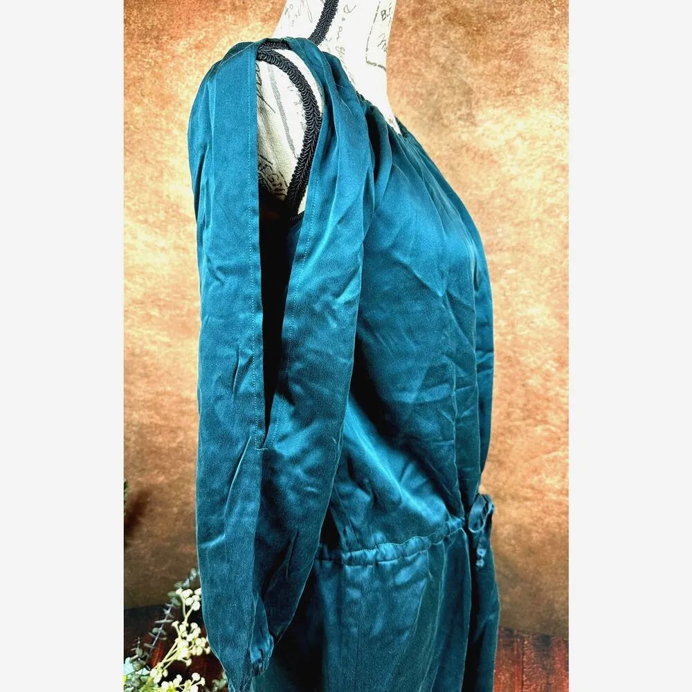 Chaser Silk Charmeuse Mini Dress - Evergreen - size M - Image 4