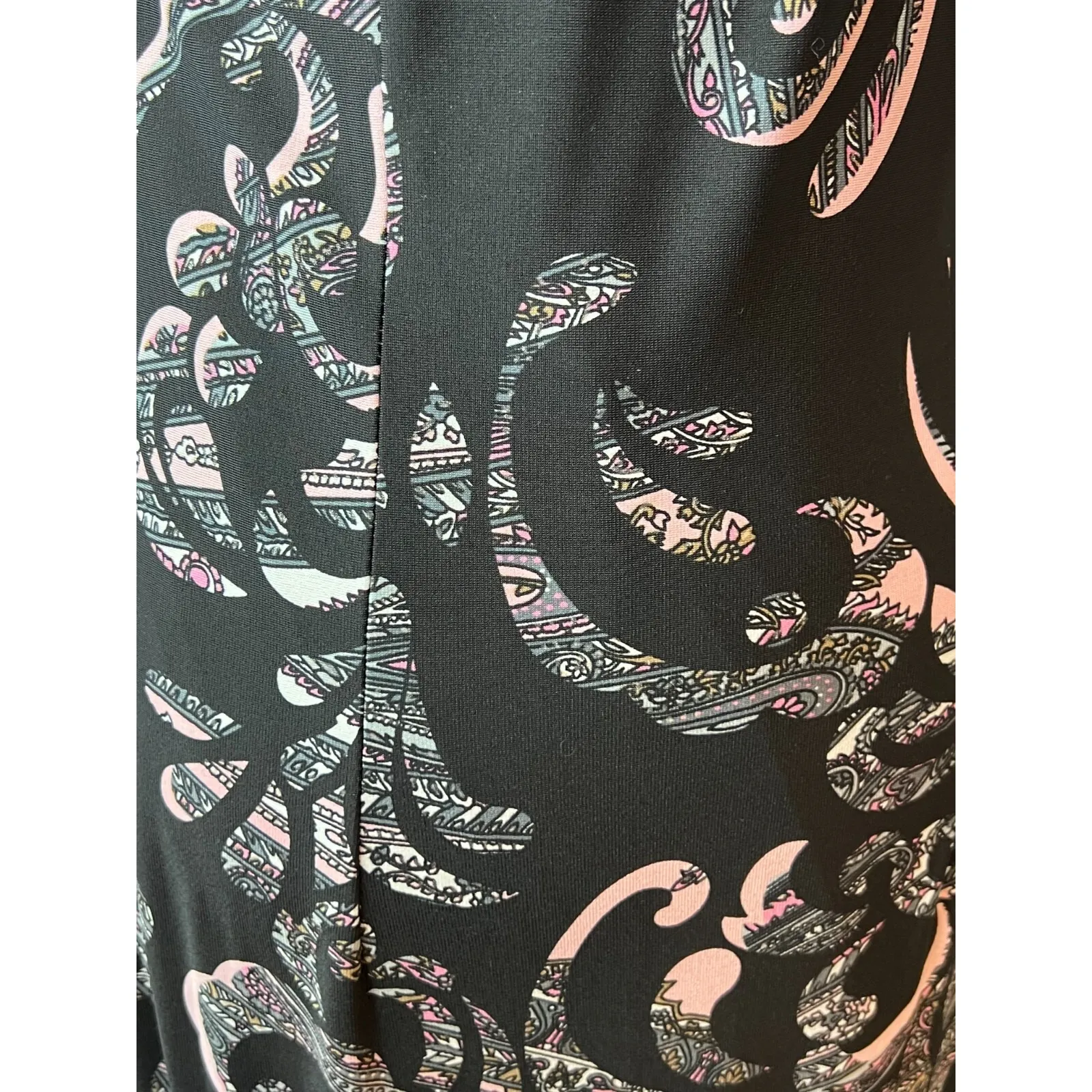 Joseph Ribkoff Dress Bodycon size 2‎ Lined Jersey Knit Midi Long Sleeve Black - Image 10