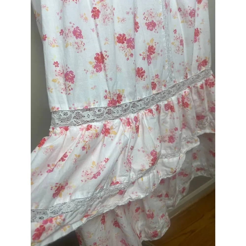 LoveShackFancy x Target Cosette Smocked Pink Floral Dress Sz. M White Size M - Image 5