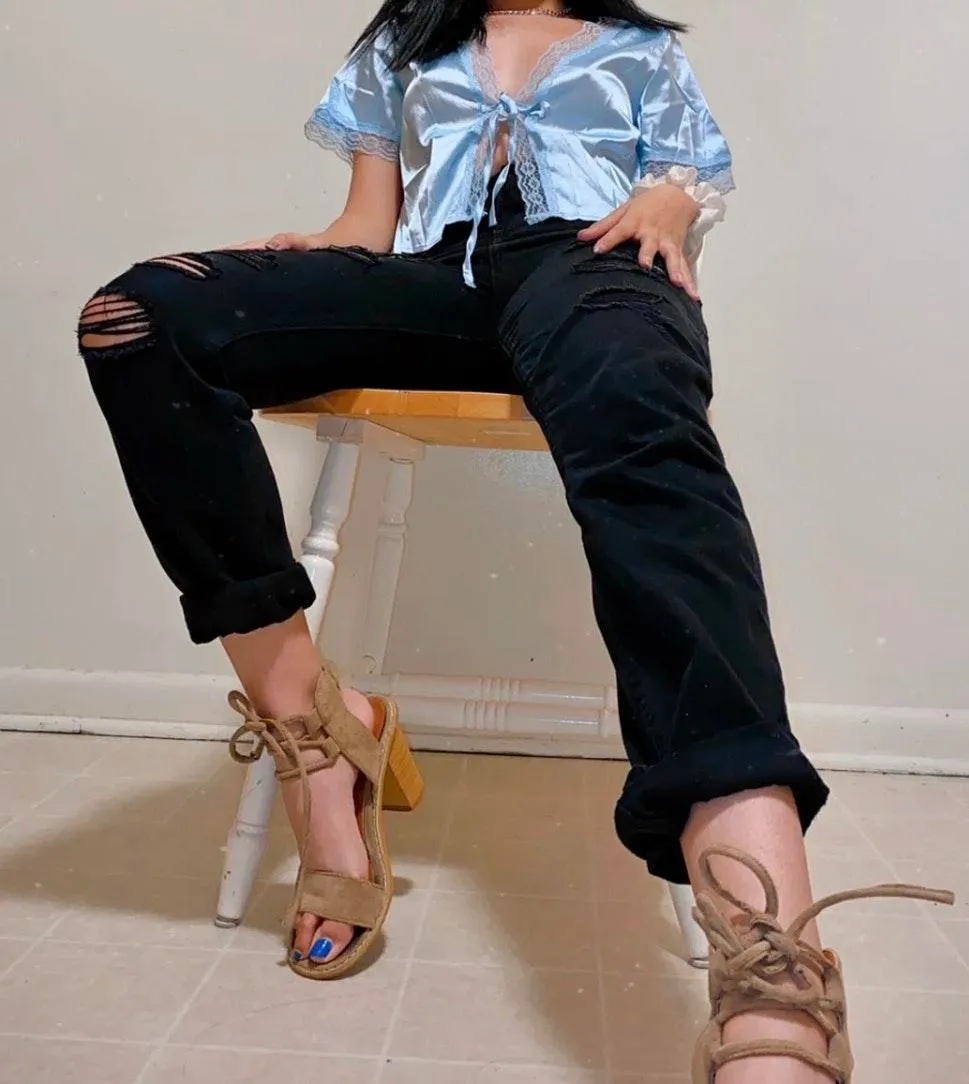 Hollister Ripped Black Jeans - Image 3