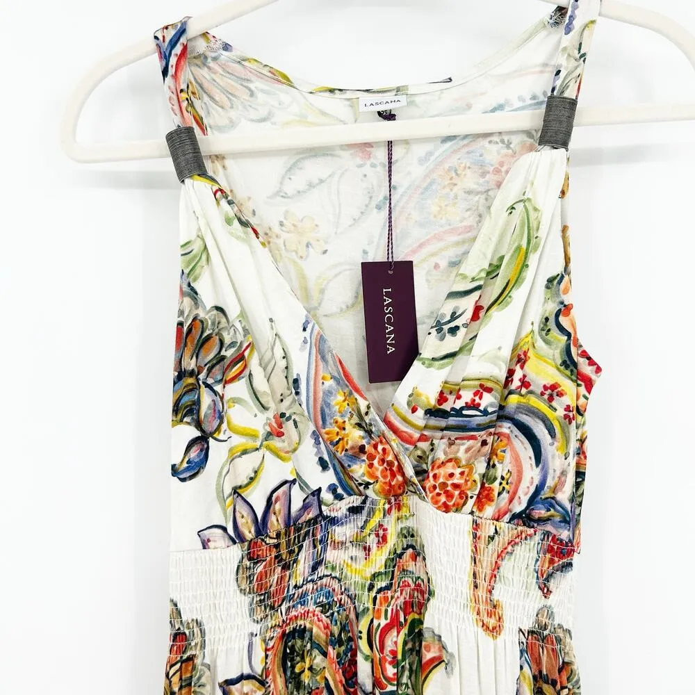 NWT Lascana Womens Resort Tropical Summer Paisley Floral Print Maxi Dress Size 6 - Image 3