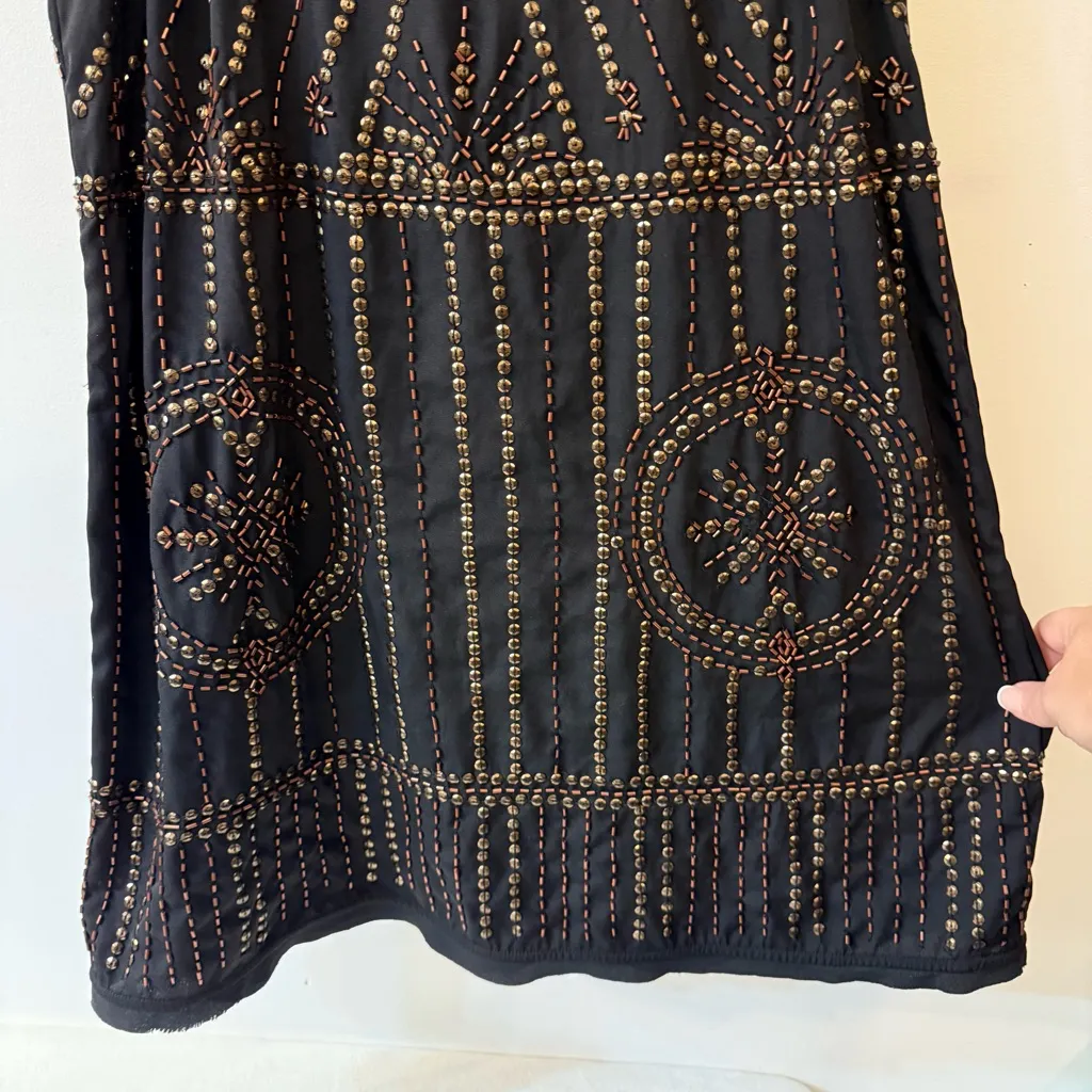 Free People Sedona Embellished Mini Slip Dress Black Size XS - Image 7
