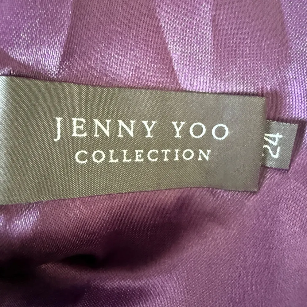 Jenny Yoo Collection Cadie Plum Purple Shantung Sash
Waist Tie Cocktail Dress 24 - Image 8