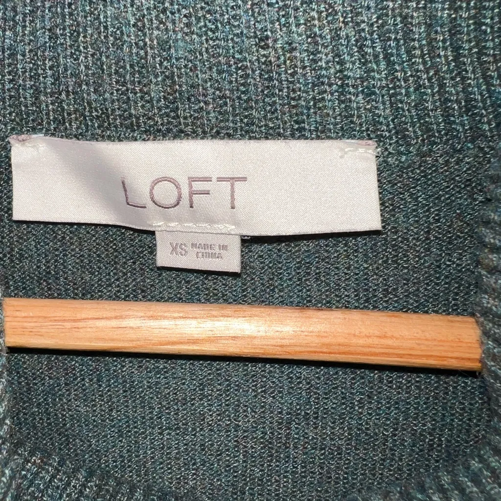 Loft  Green Cowl Neck‎ Sweater with Soft Knit - Image 3