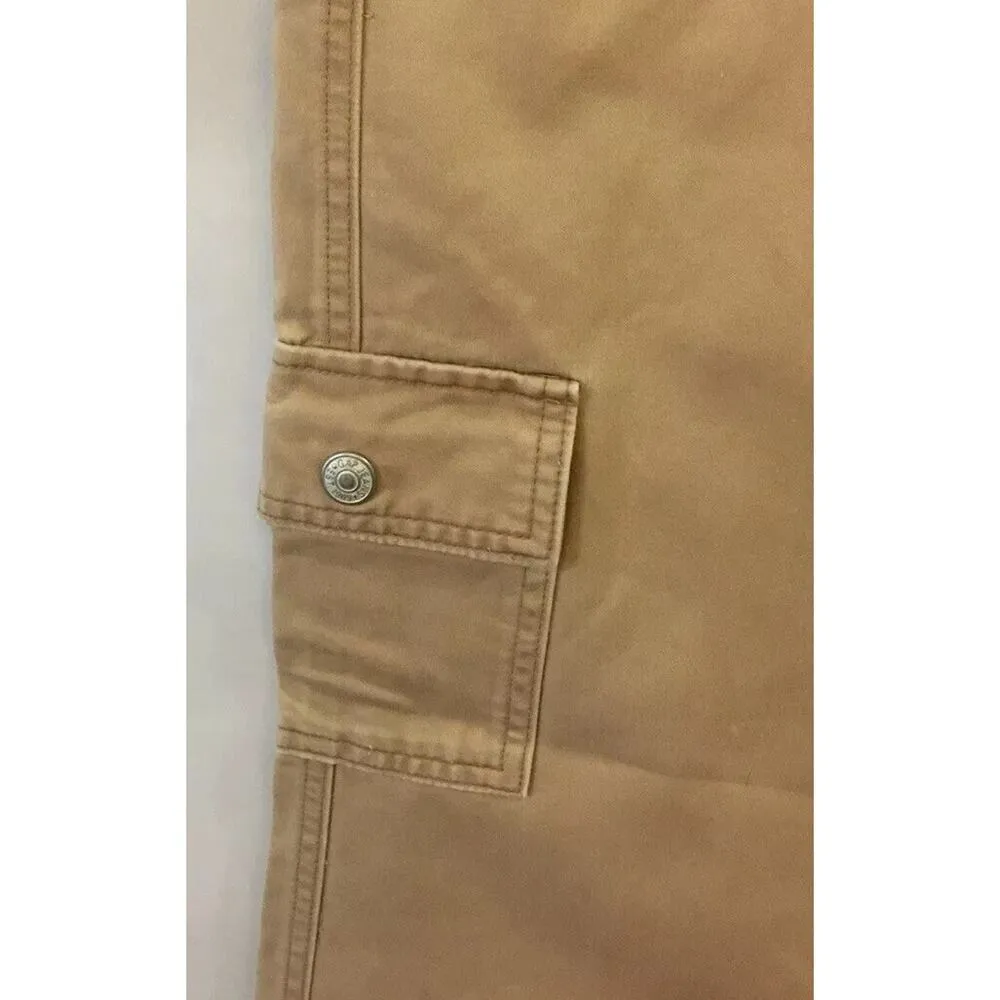 GAP Jeans Tan Cotton Cargo Capri Pants with Back Flap Pockets Womens Size 4 - Image 4
