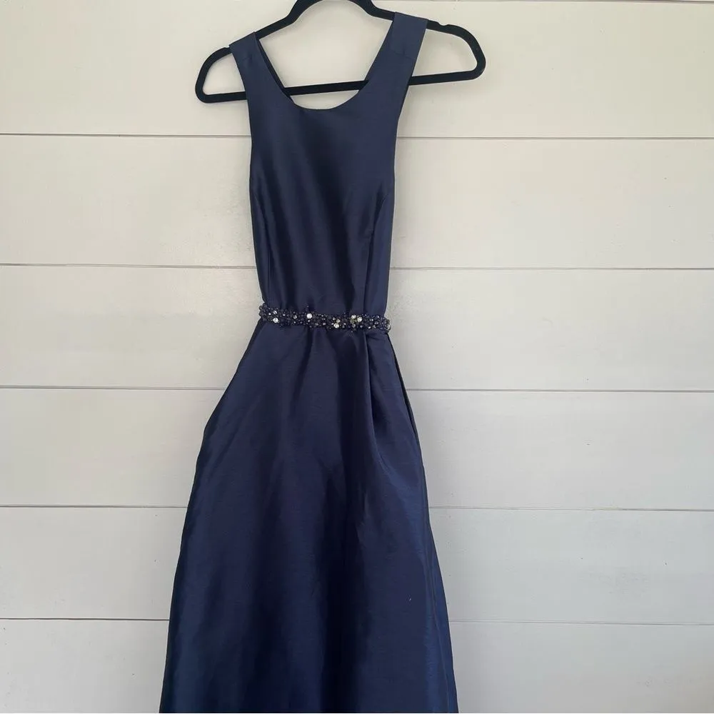 ML Monique Lhuillier Navy Jadore Gown - Image 8