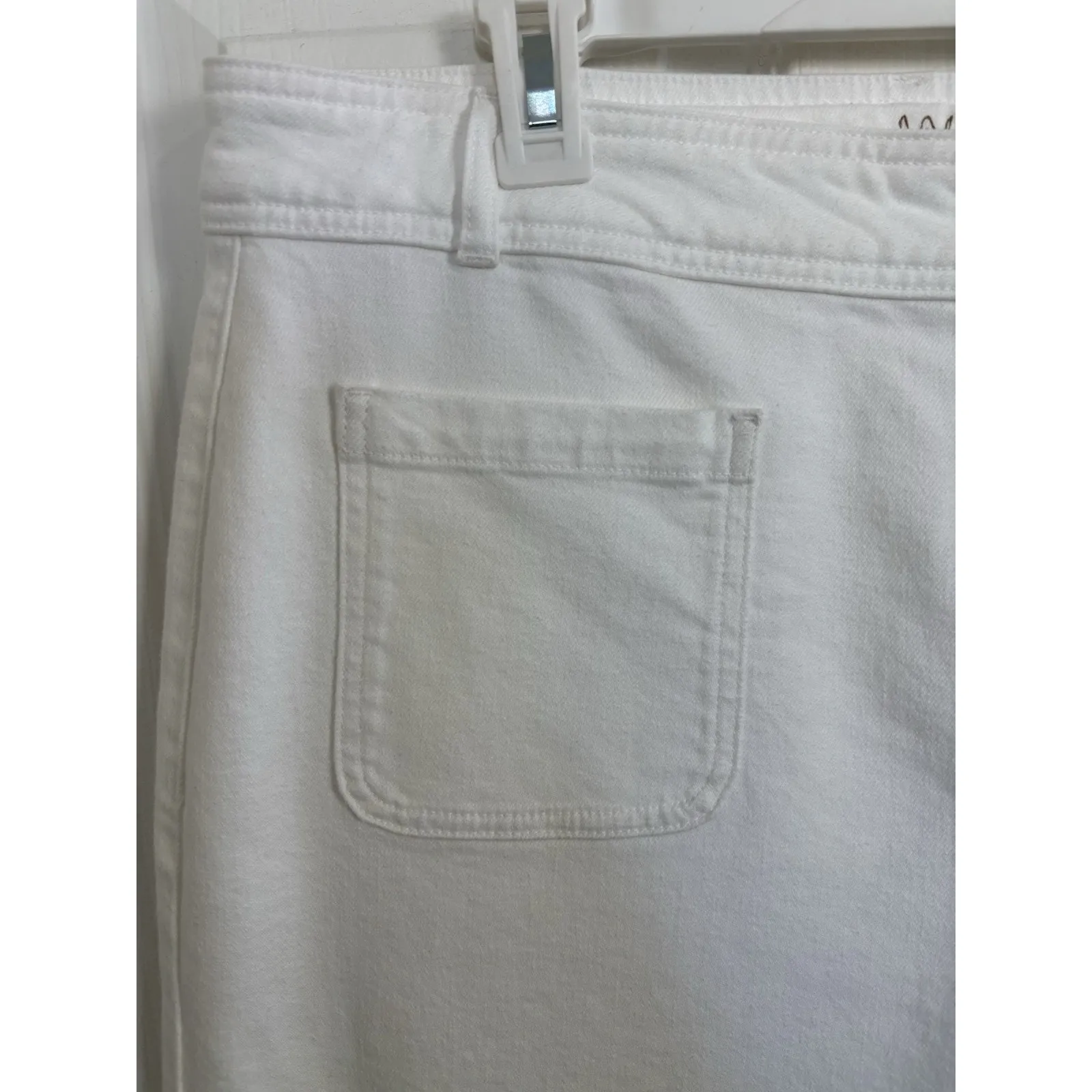 NWT Wrap London White Cropped Wide Leg Trousers Size 14 Organic Cotton - Image 7