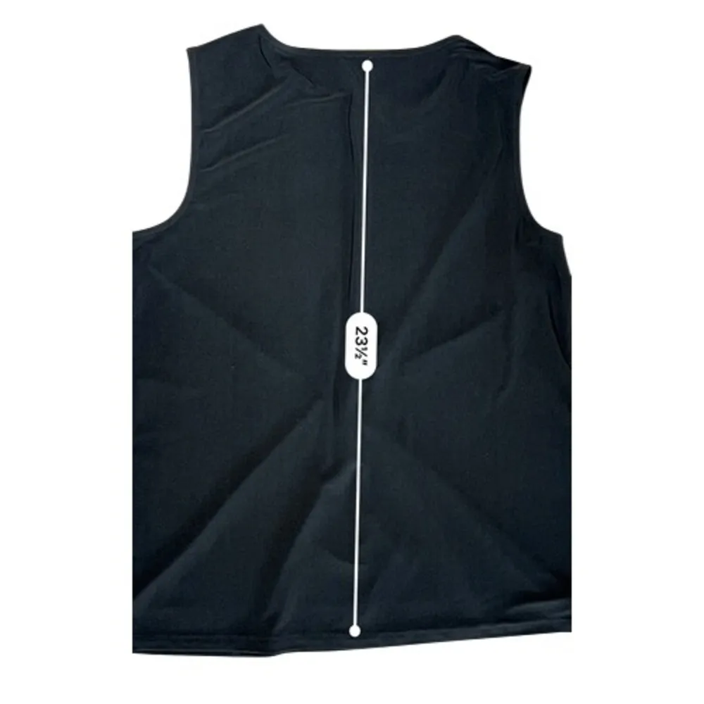 Anne Klein Sleeveless Black Embellished Ruched Blouse Top XL Business Casual NWT - Image 7