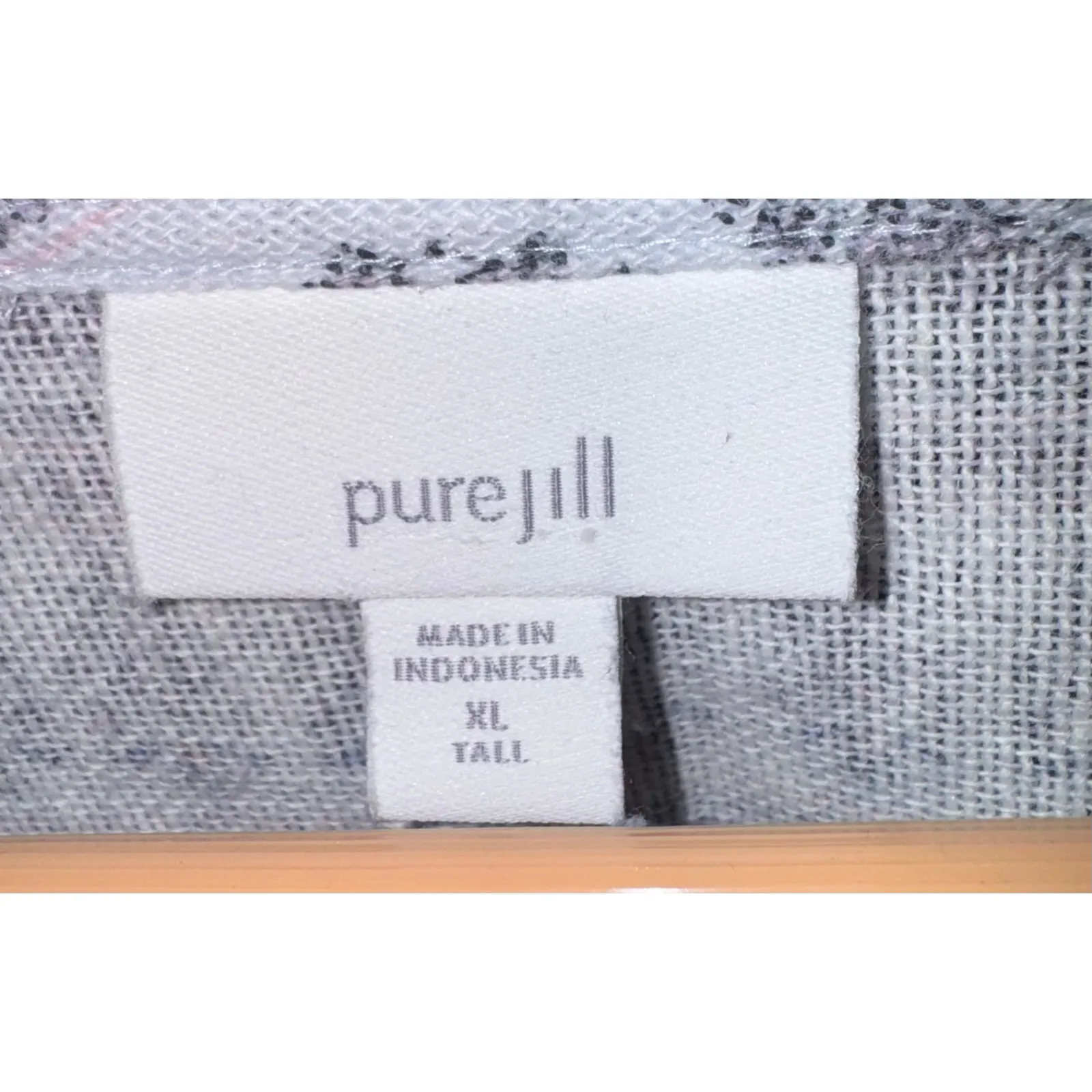 J Jill Pure Jill Boho Hemp Blend Top Womens XL Tall Hippie Paisley Beach Relaxed Gray Size undefined - Image 4