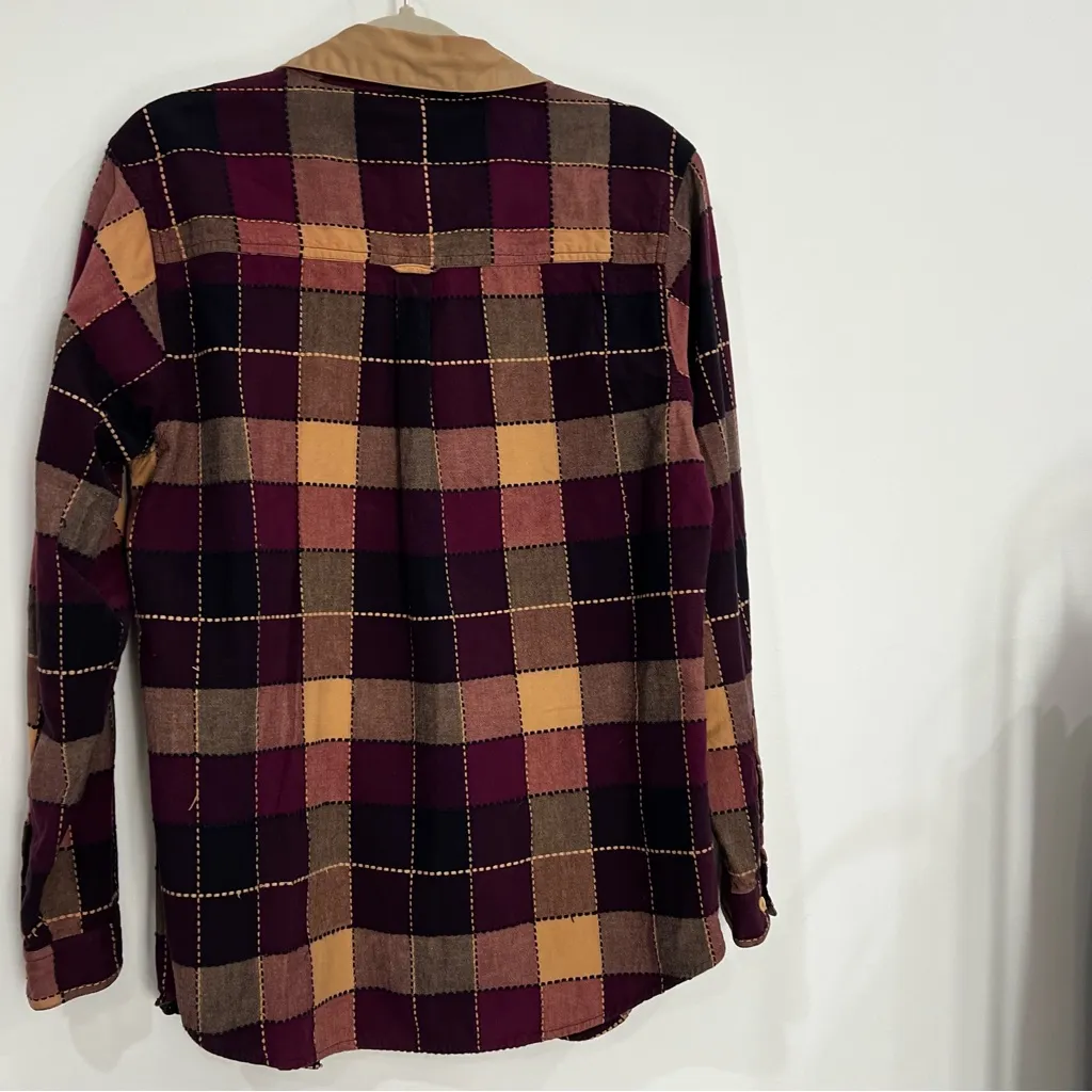 Vintage BOBBIE BROOKS plaid‎ embroidered button down Women’s SIZE LARGE fall Purple - Image 11