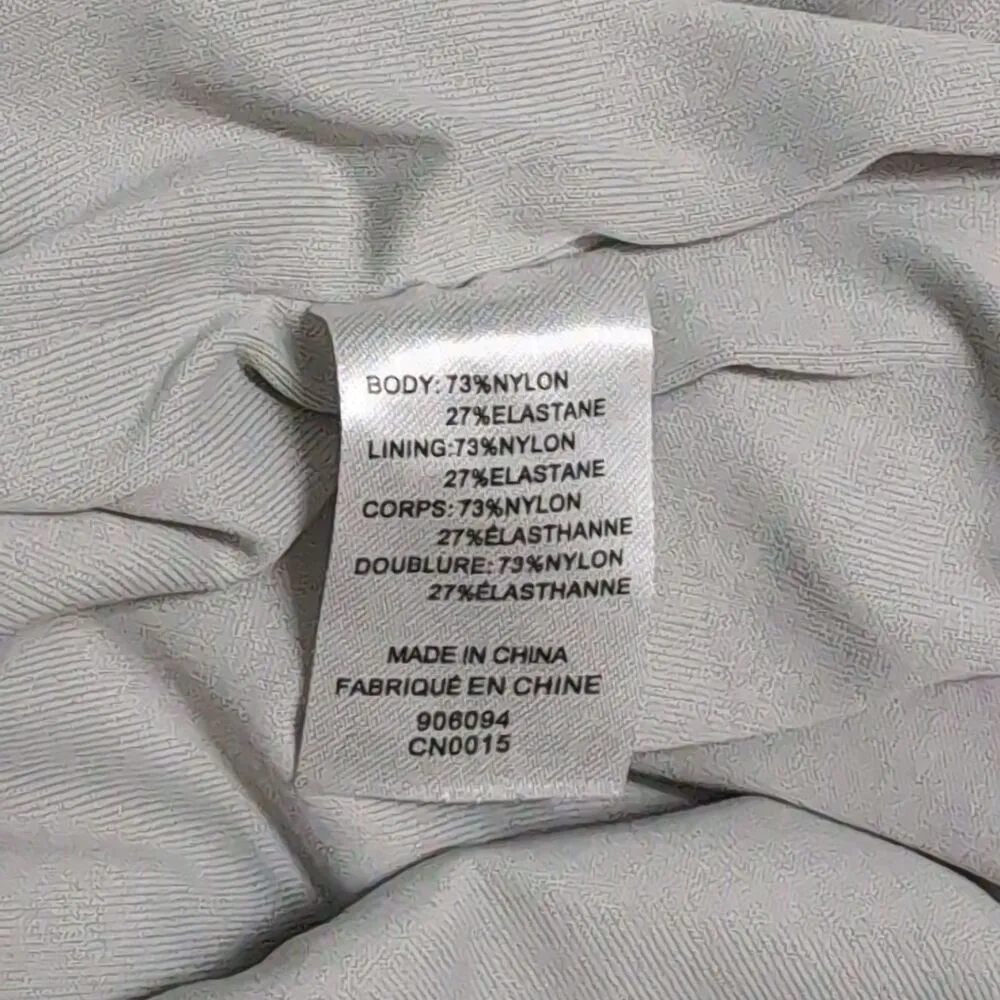 House of Harlow 1960 Grey Rib Sleeveless Crew Neck Bodysuit Snap Closure Size L - Image 7