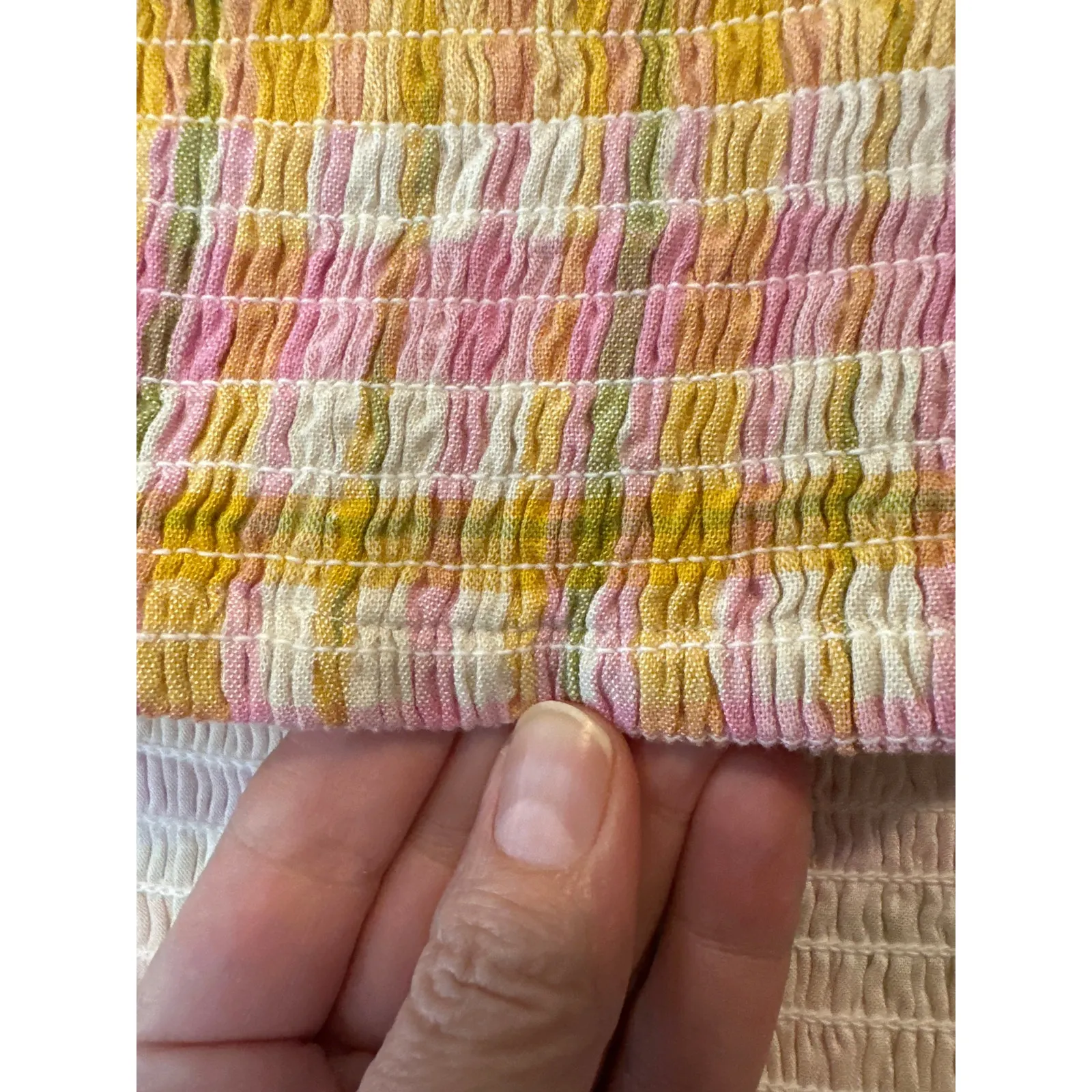 Anthropologie LSpace Tina Strapless Smocked Cutout Plaid Maxi Dress XL NWT Orange - Image 6