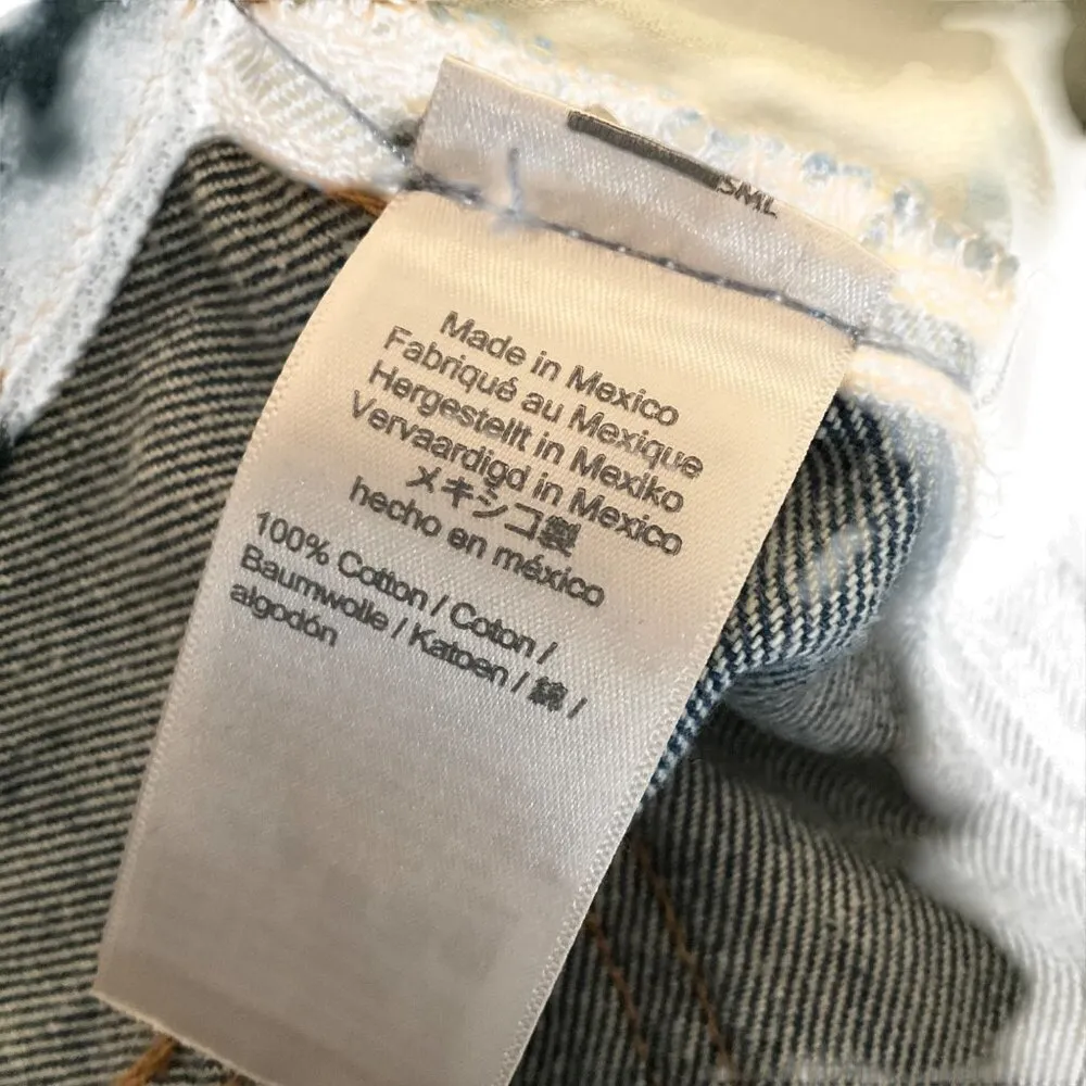 Madewell Womens W32 The Perfect Jean Short Blue Denim Cotton raw hem festival - Image 4