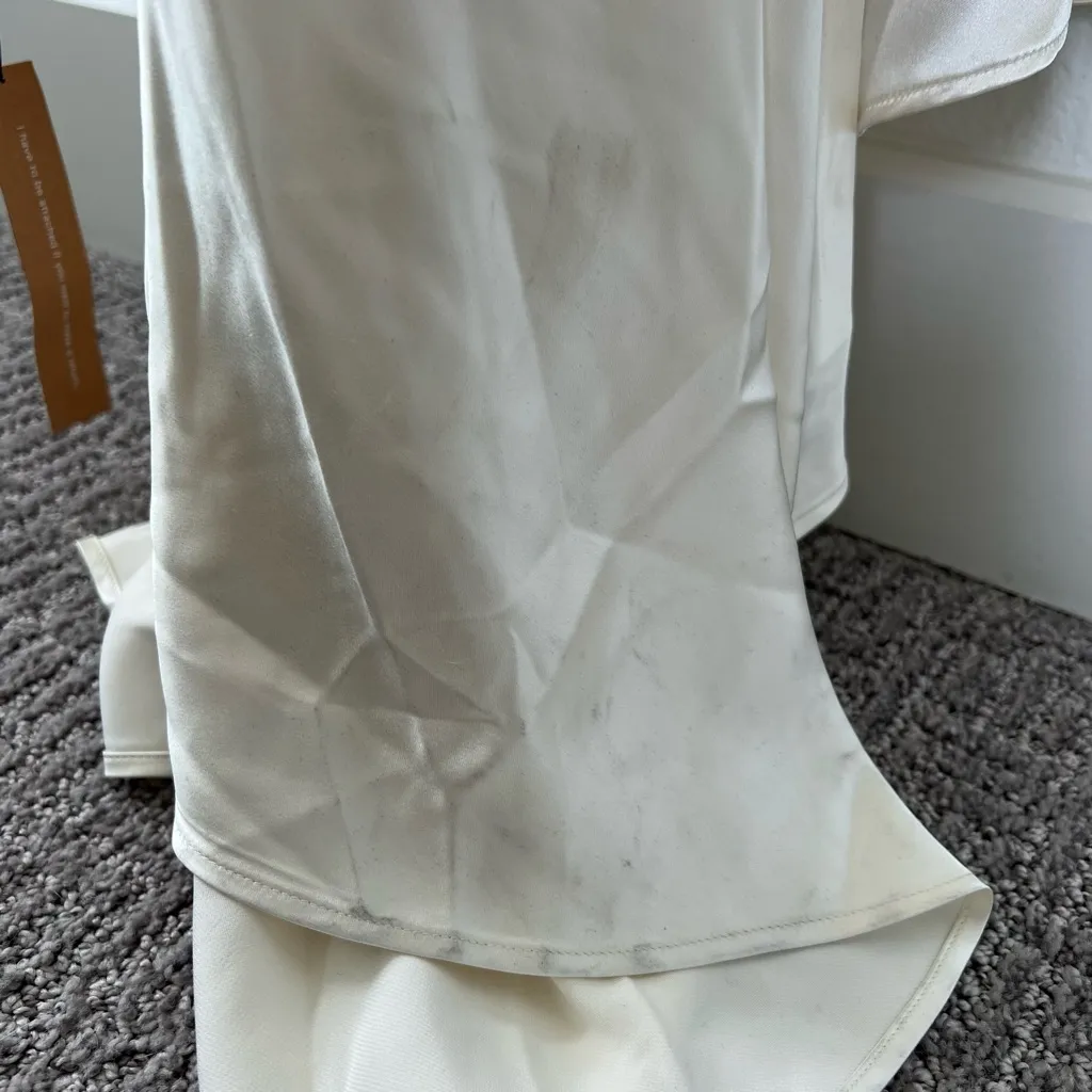 NWT Reformation Elisa Silk Wedding Dress Gown in Ivory Size 6 - Image 8