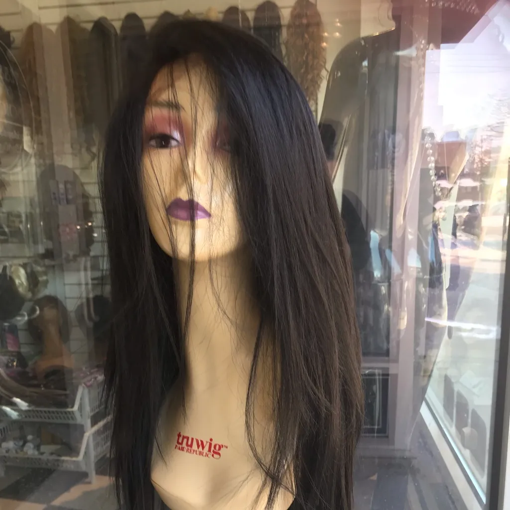 Long Lacefront FreePart thick Lace Wig 2020 Black Size 24 - Image 8