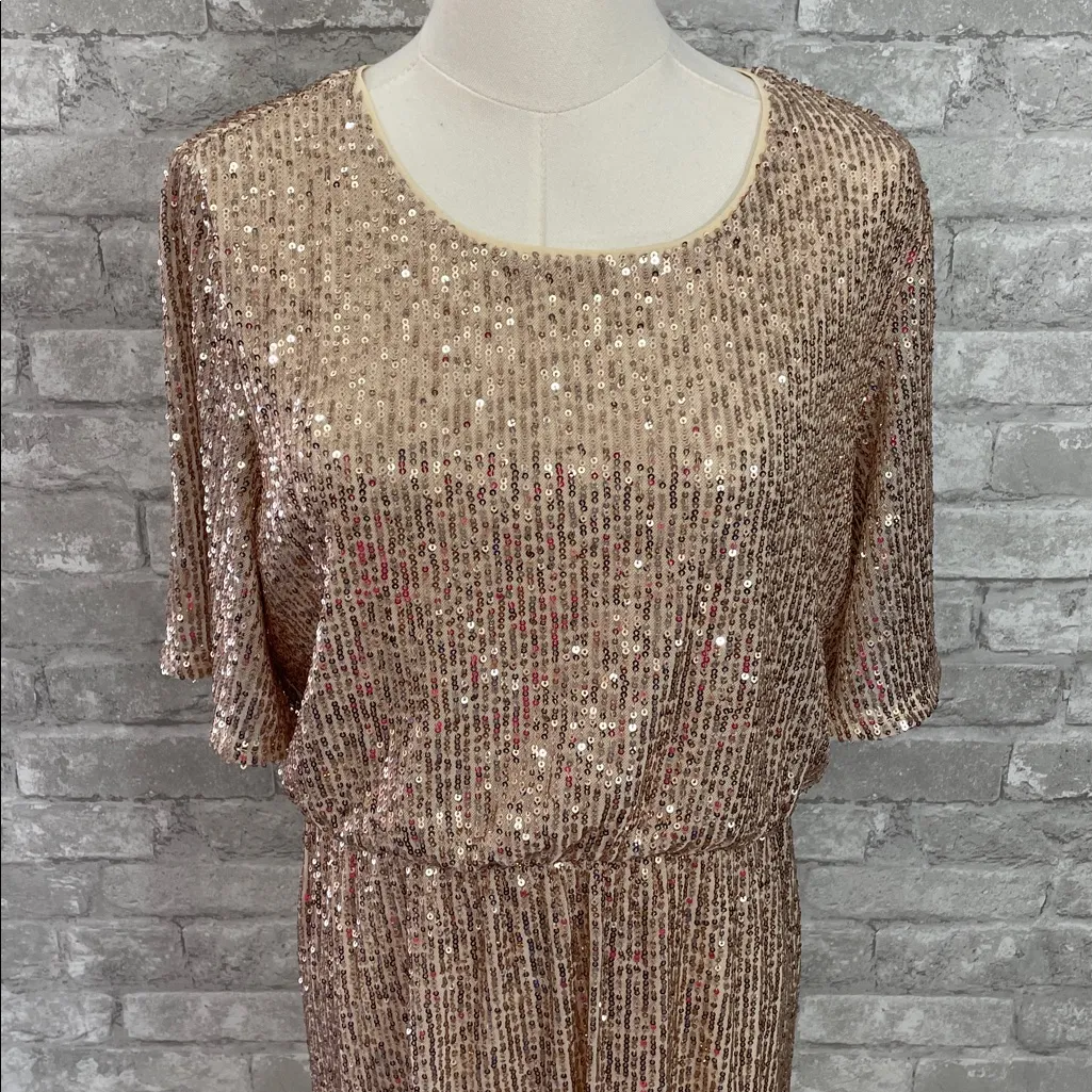 Maurices Shimmering Sequin Midi Dress in Gold - Image 2
