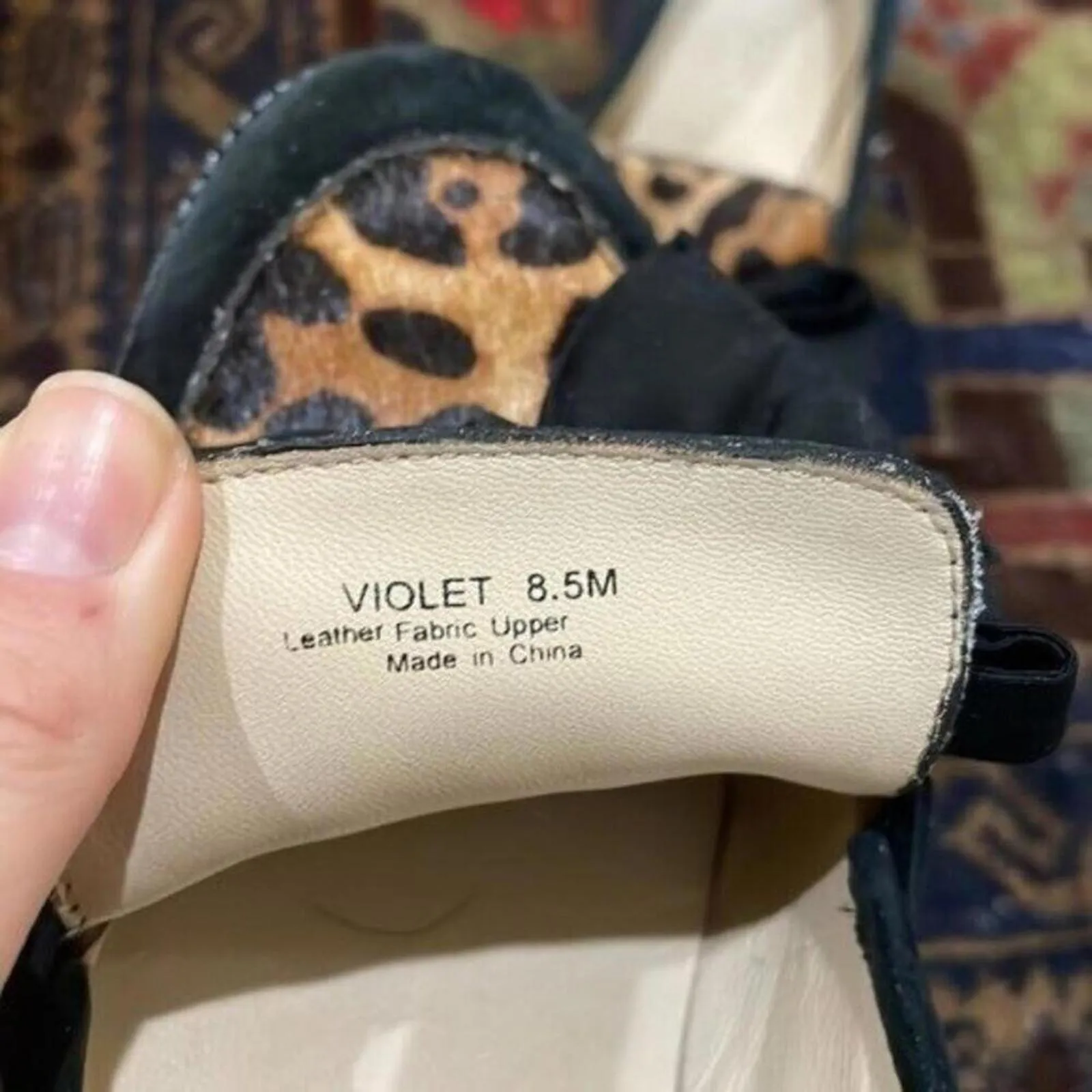 Botkier Violet Black Animal Printed Loafer Shoes Flats Work Career - Image 7