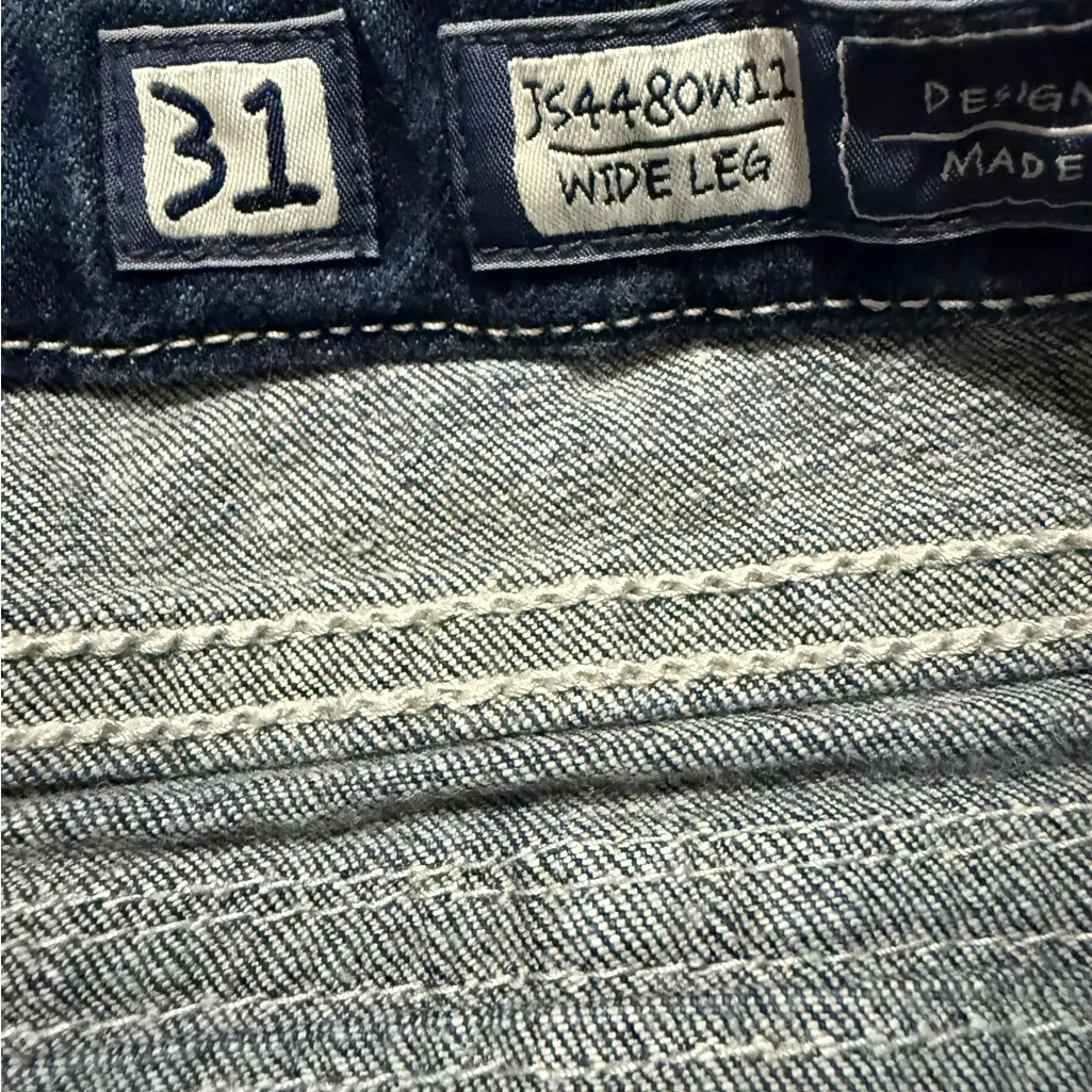 💙Miss Me Y2K Wide Leg Low-rise Jeans Size 31 Vintage 2000s Streetwear Denim - Image 5