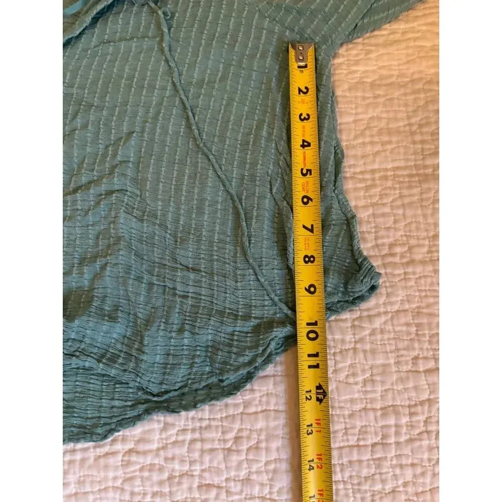 Free people blue out of town blouse top small - Image 6