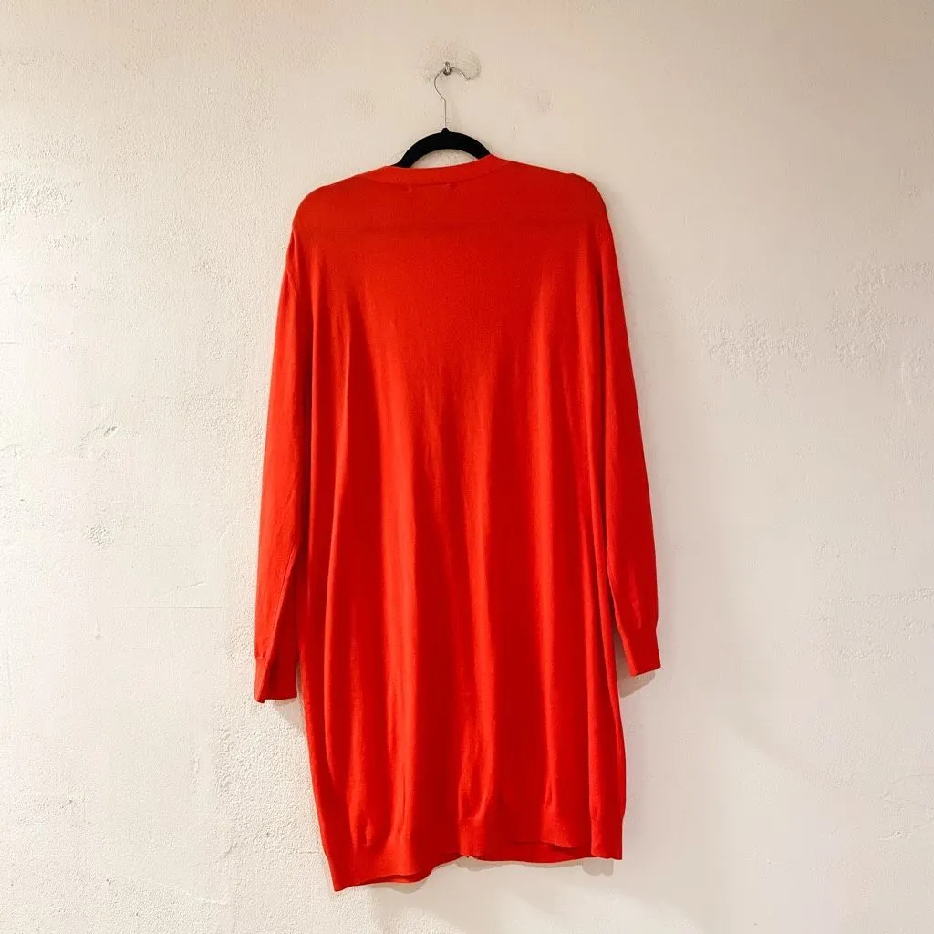 Soft by Naadam Cotton Cashmere Button Duster Cardigan in Orange Medium - Image 3