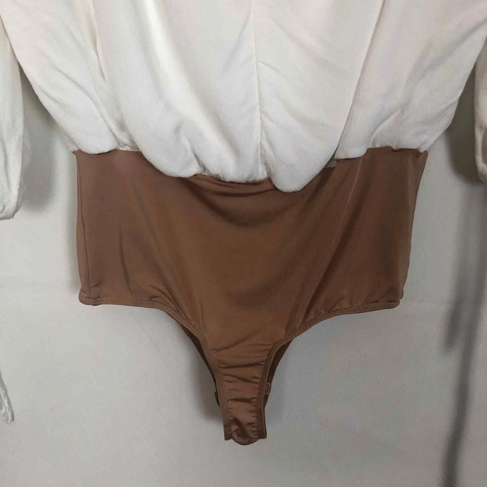 For Love & Lemons V-Neck White Womens Bodysuit Size Small - Image 10